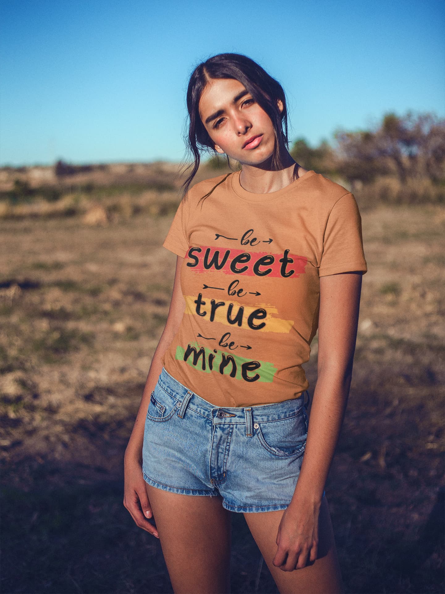 Women's Mustard Yellow Round Neck T-shirts