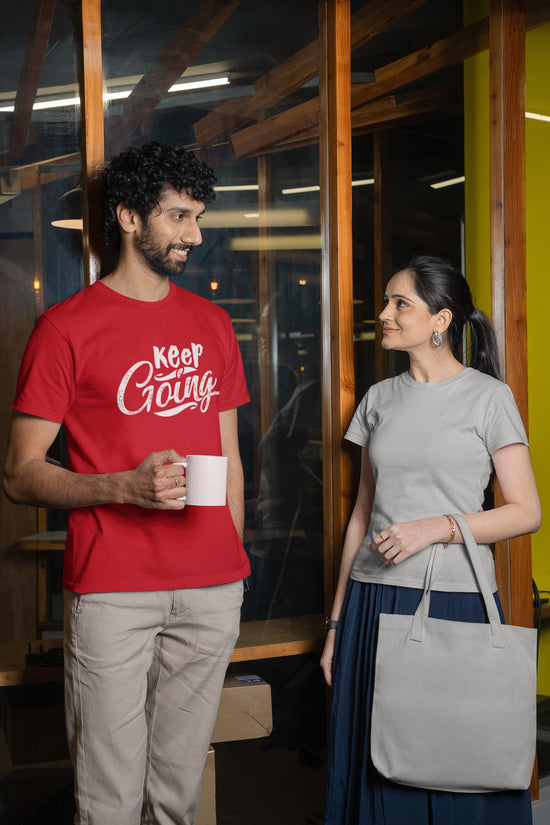 MENS RED ROUNDNECK T-SHIRT