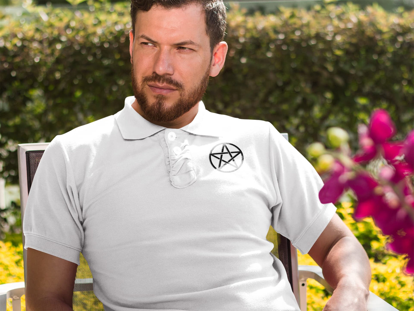 Men's White Polo T-shirts