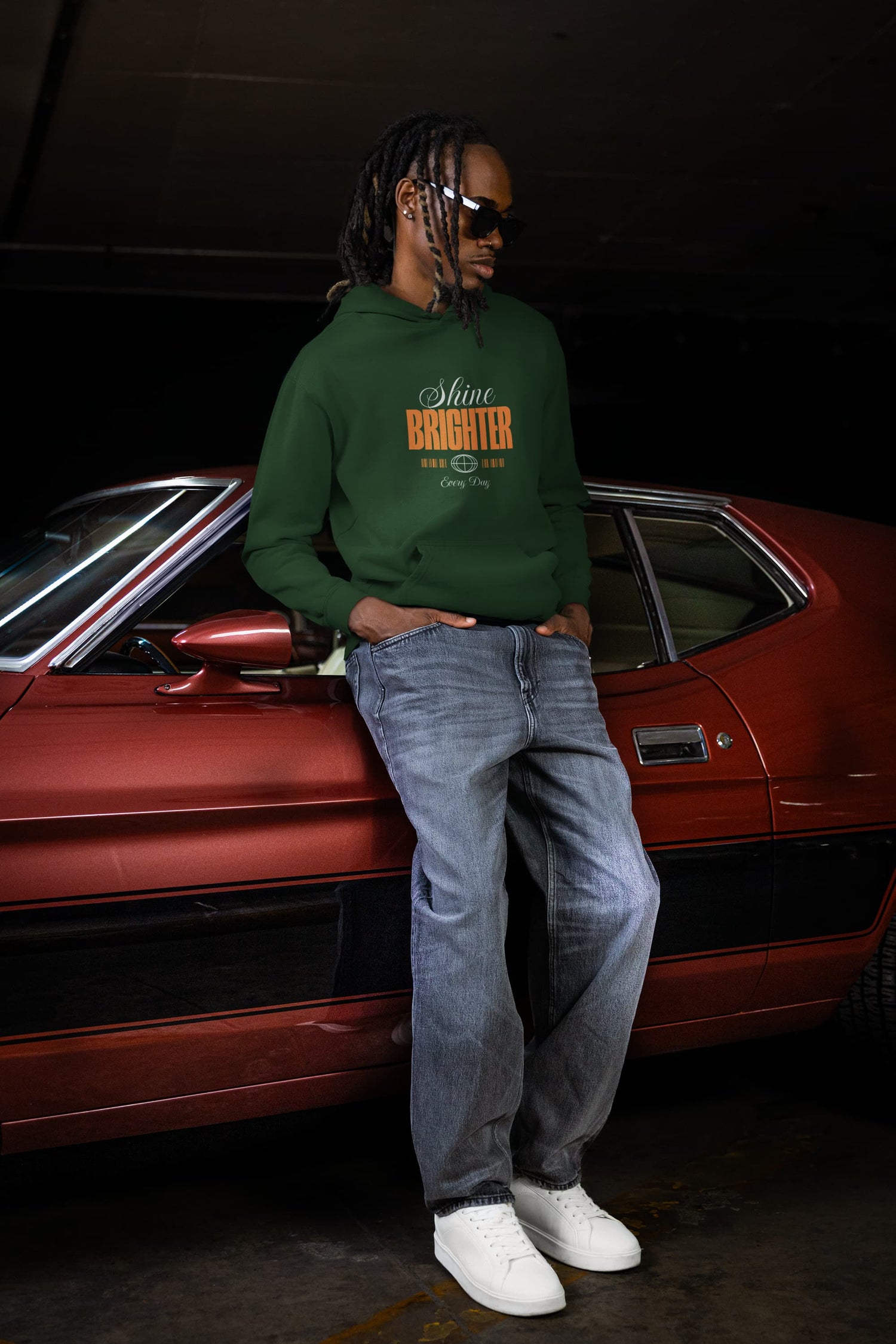 MENS OLIVE GREEN HOODIES