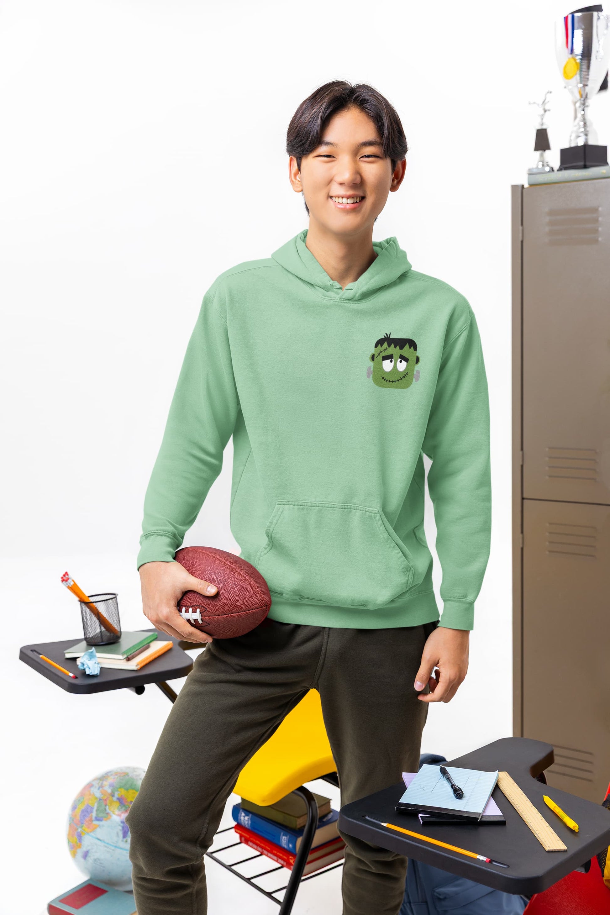 Men's Mint Green Hoodies