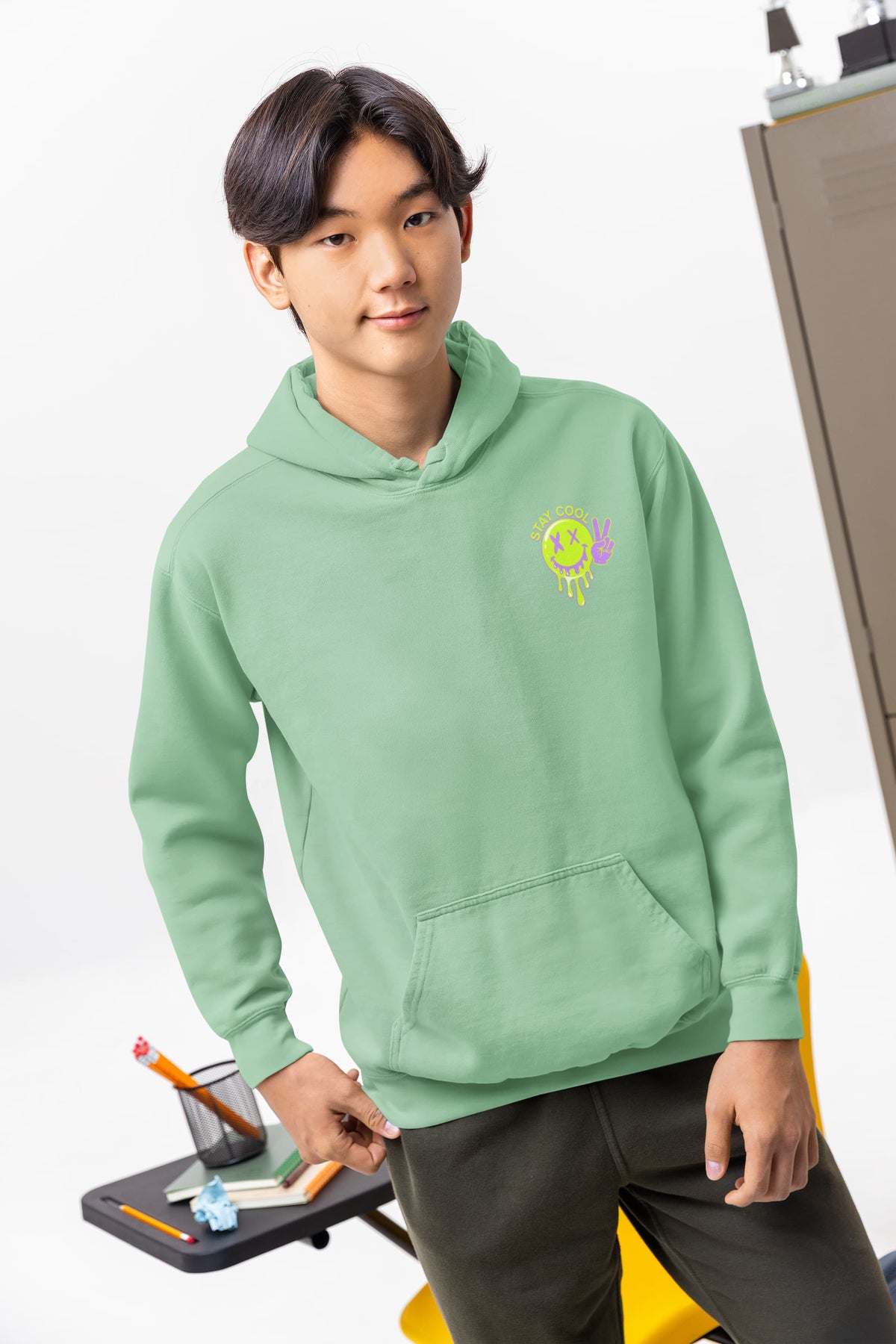 Men's Mint Green Hoodies