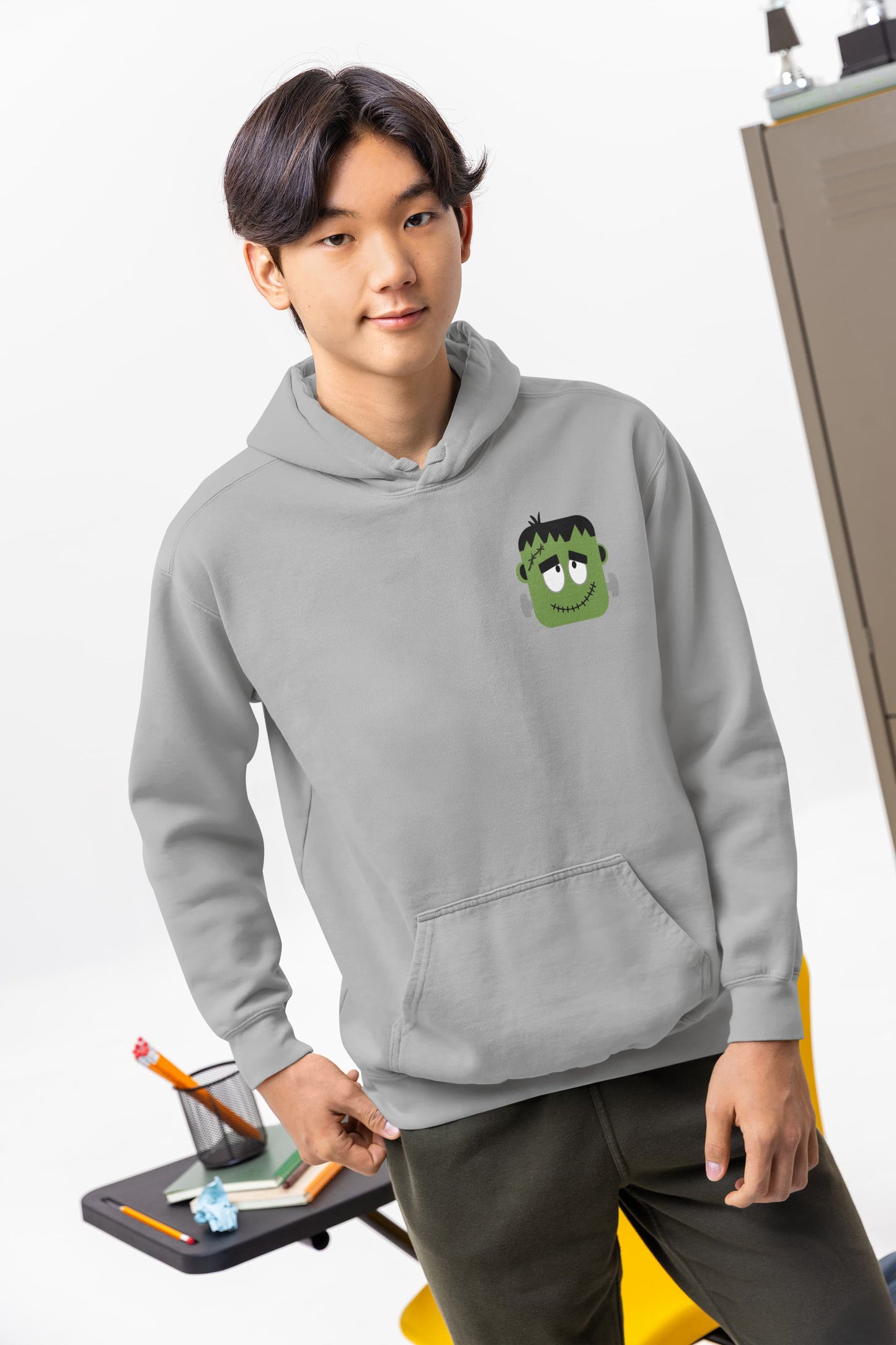 Men's Melange Grey Hoodies