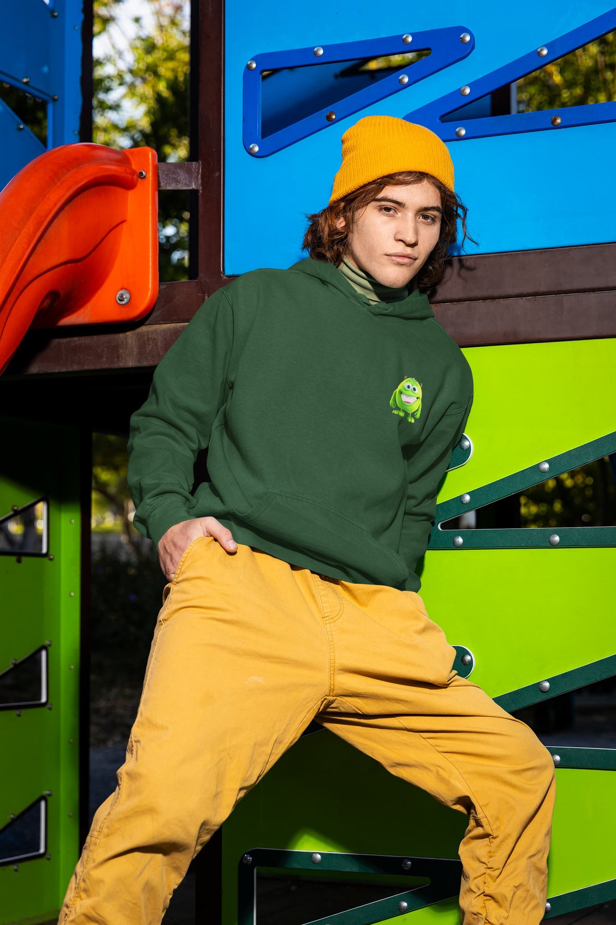 Men's Olive Green Hoodies