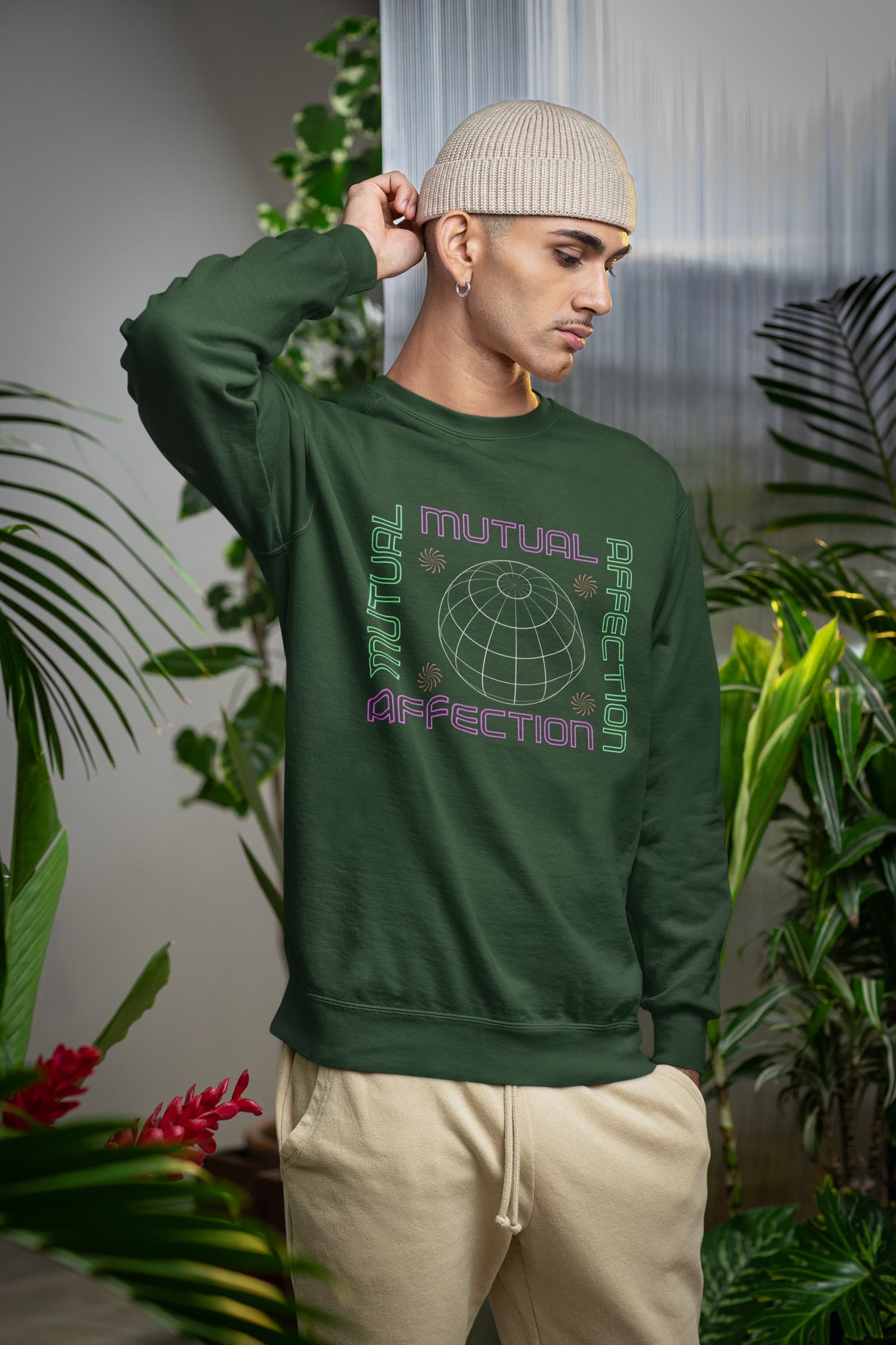 UNISEX OLIVE GREEN SWEATSHIRT