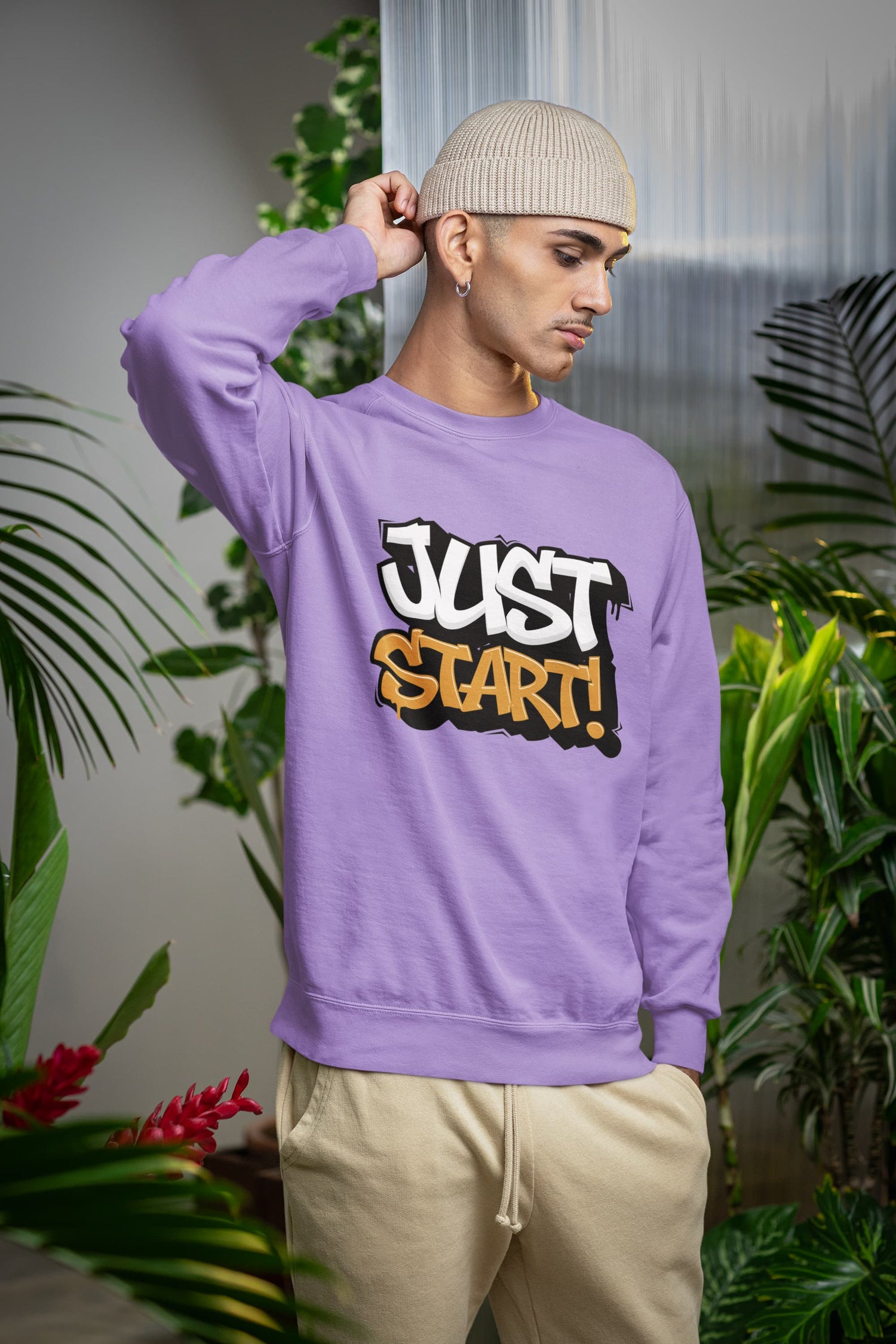 MENS IRIS LAVENDER SWEATSHIRT