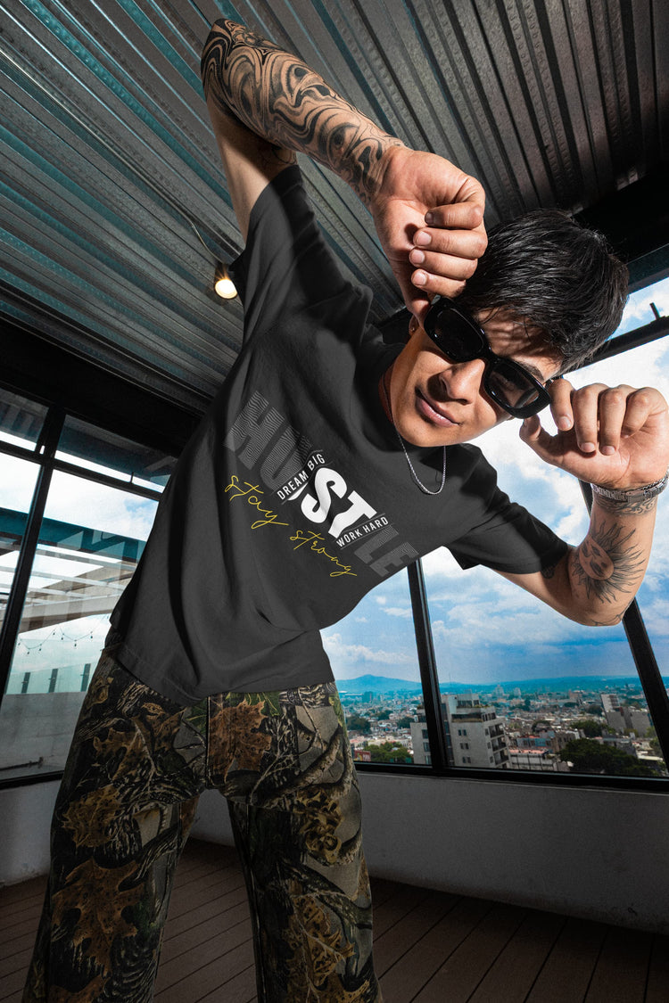 Men’s Black Round Neck T-shirts