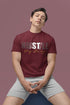 Men’s Maroon Round Neck T-shirts