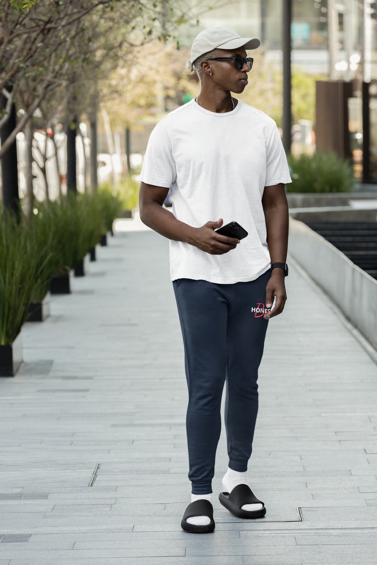 MENS NAVY BLUE JOGGERS 