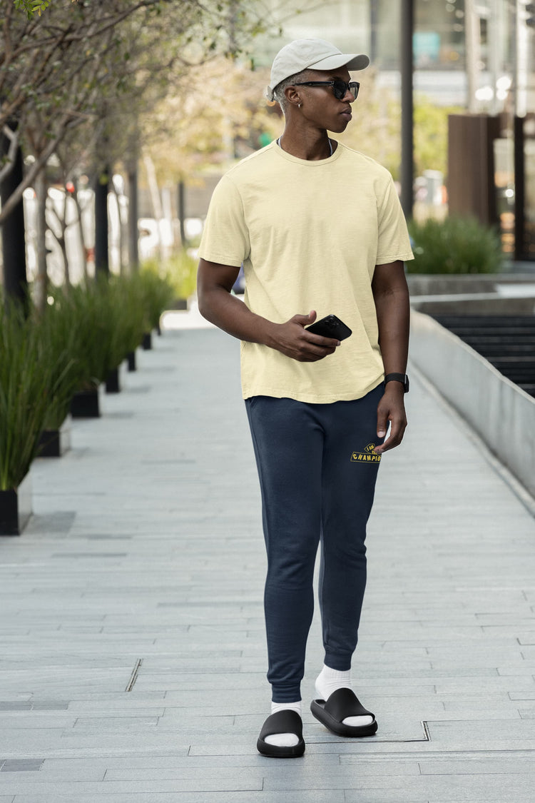 MENS NAVY BLUE JOGGERS