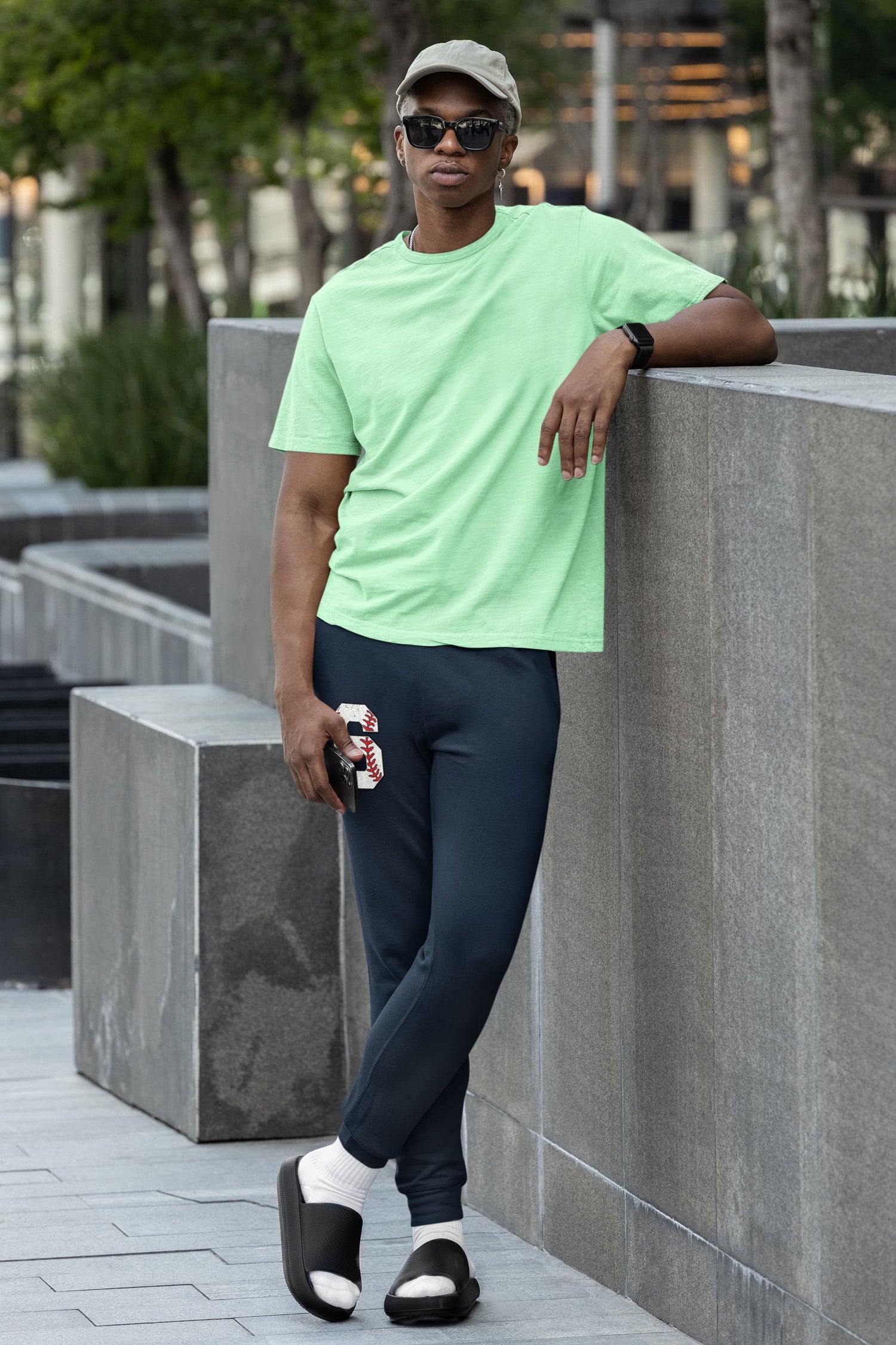 MENS NAVY BLUE JOGGERS 