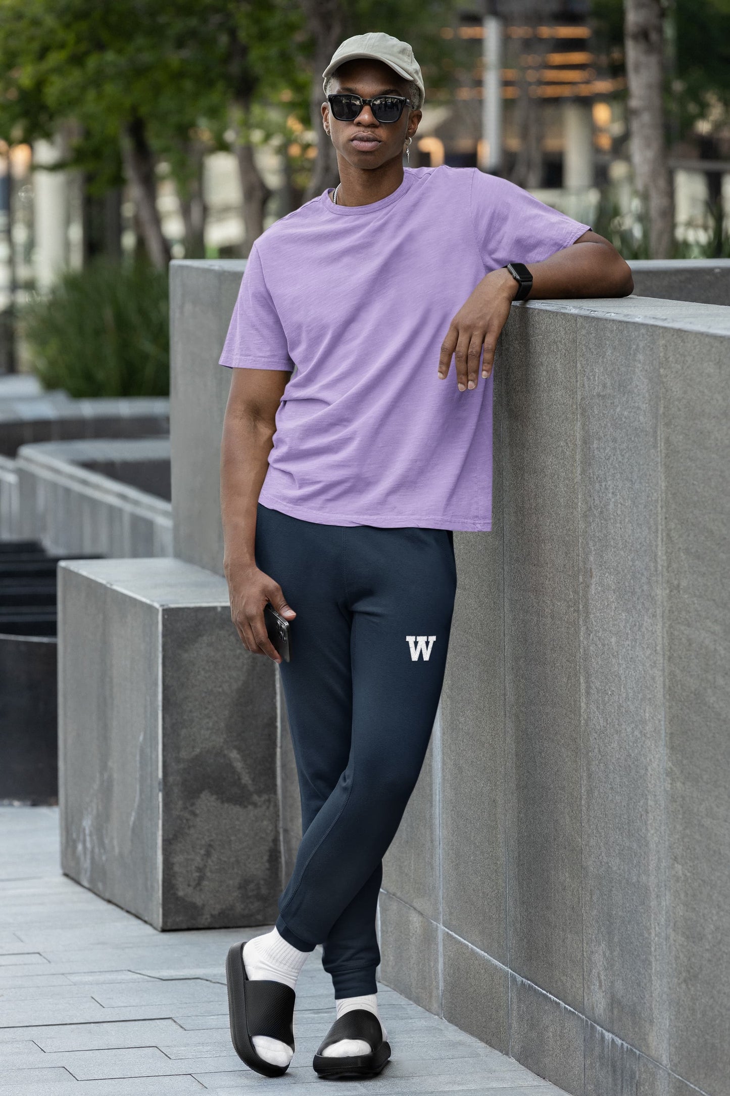 Men's Navy Blue Joggers