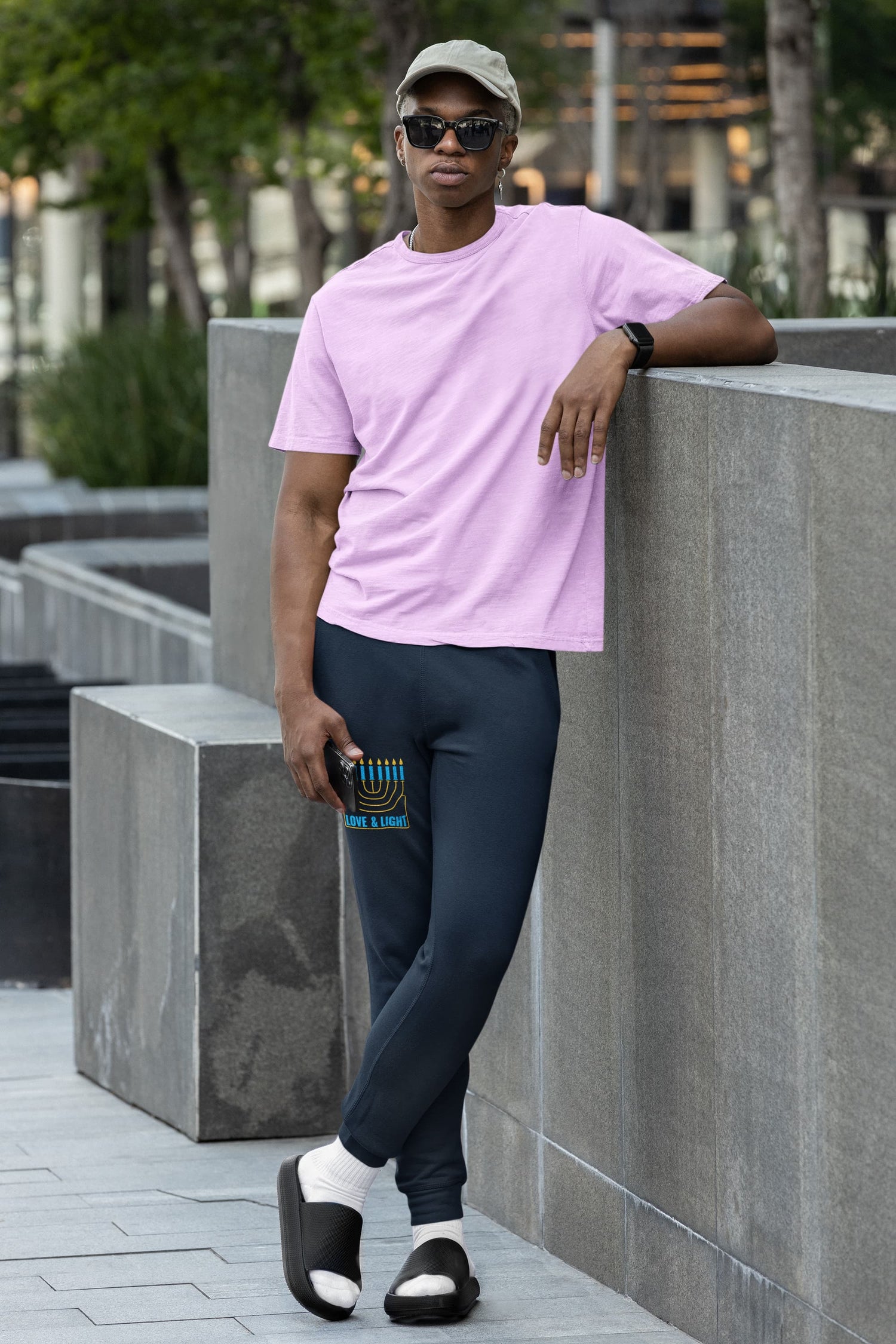 MENS NAVY BLUE JOGGERS 