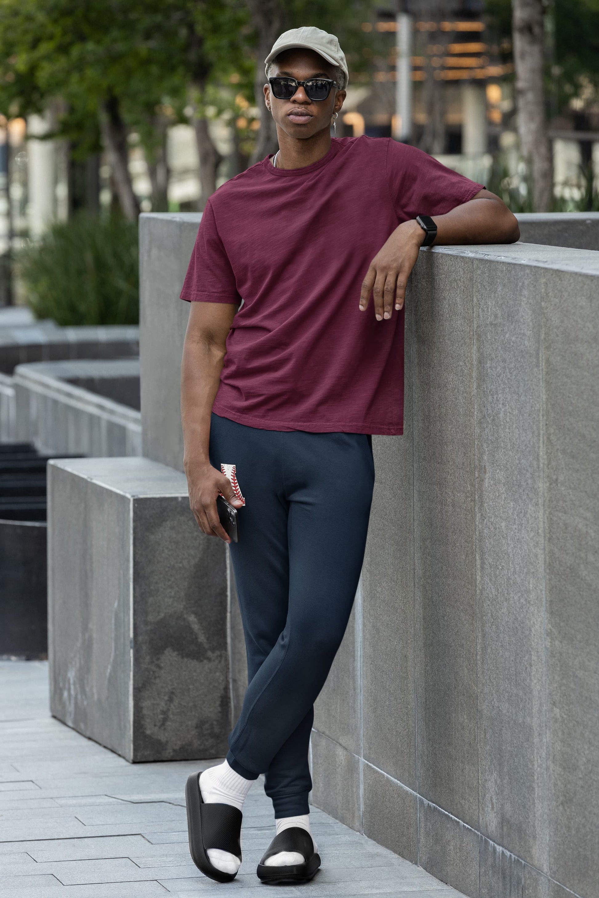 MENS NAVY BLUE JOGGERS