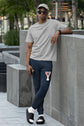 MENS NAVY BLUE JOGGERS 