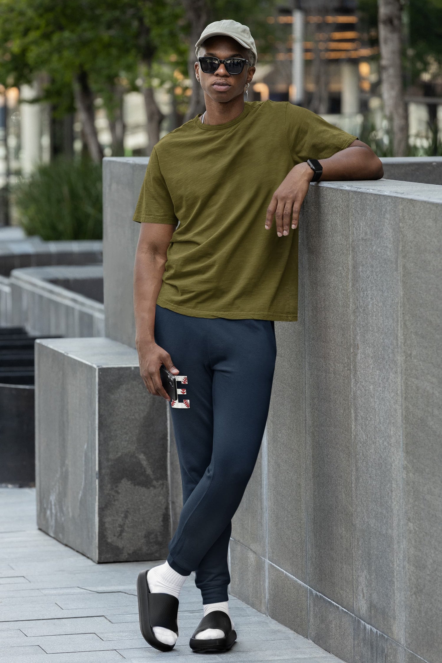 MENS NAVY BLUE JOGGERS