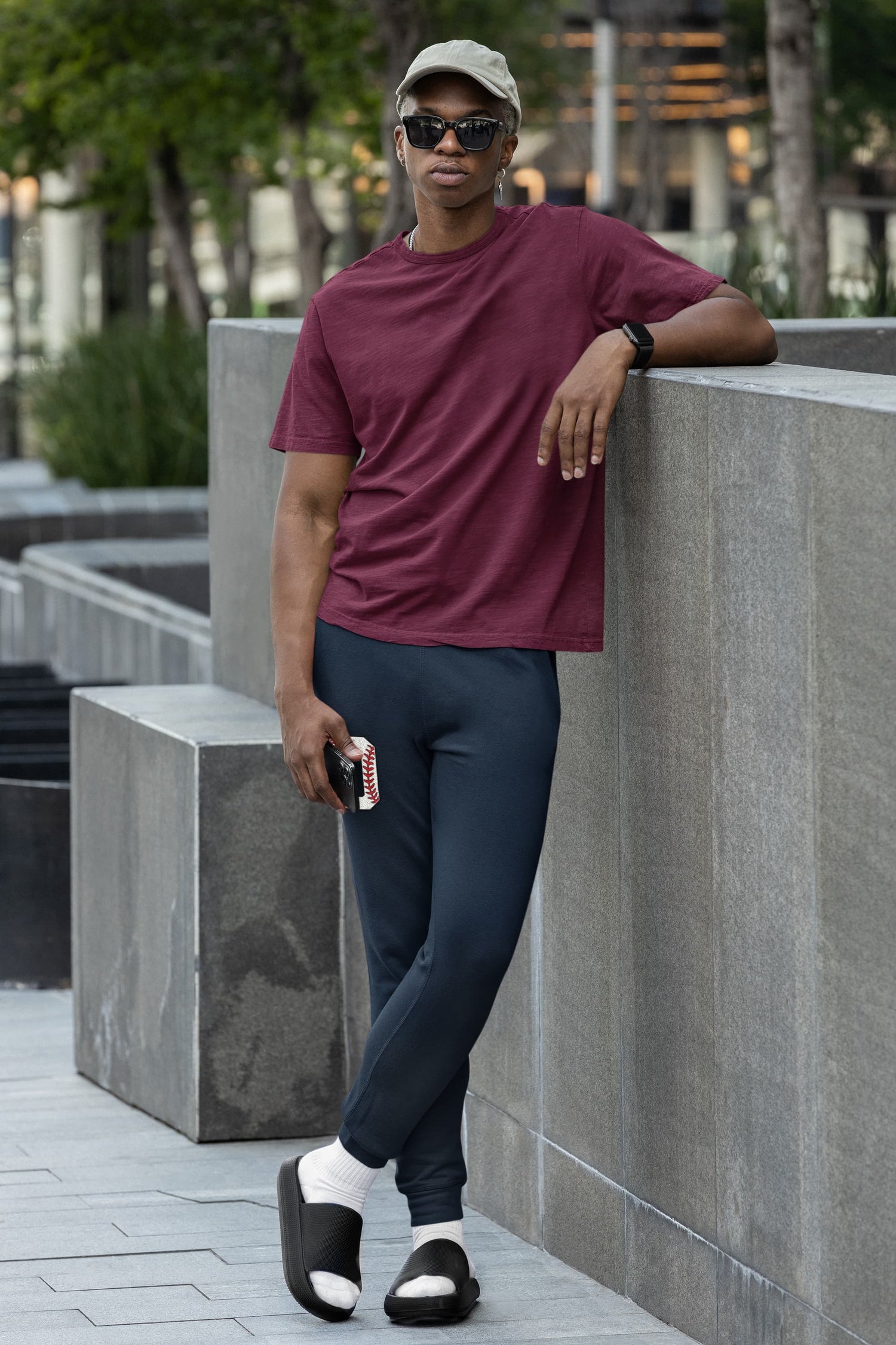 MENS NAVY BLUE JOGGERS