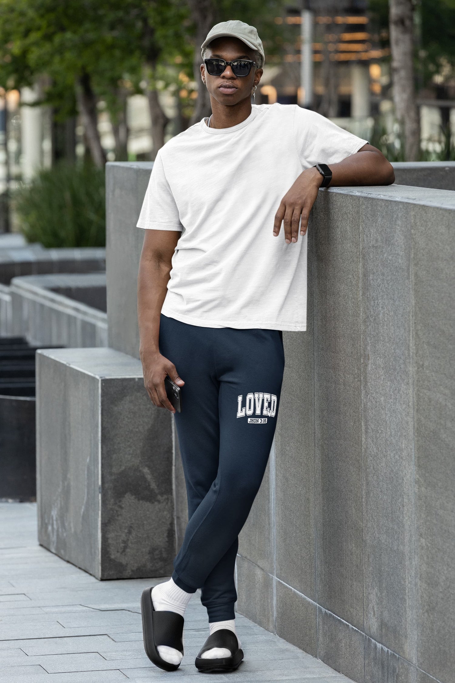 MENS NAVY BLUE JOGGERS 