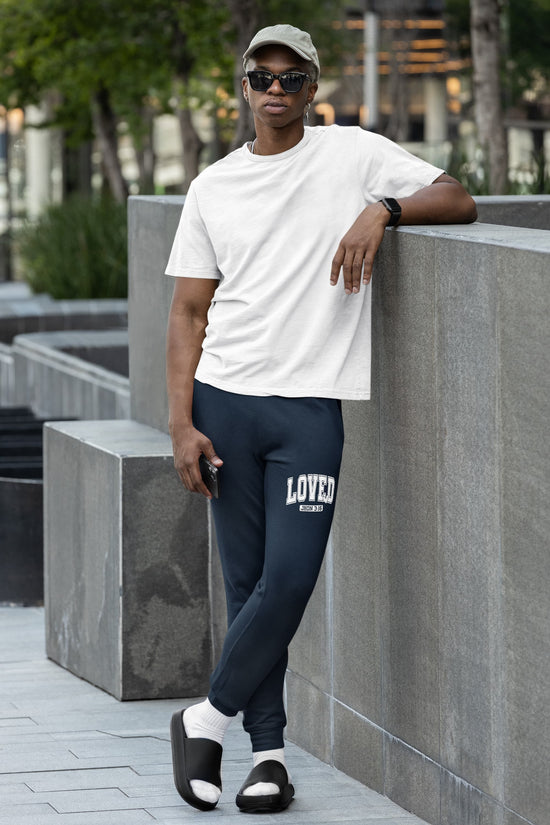 MENS NAVY BLUE JOGGERS 