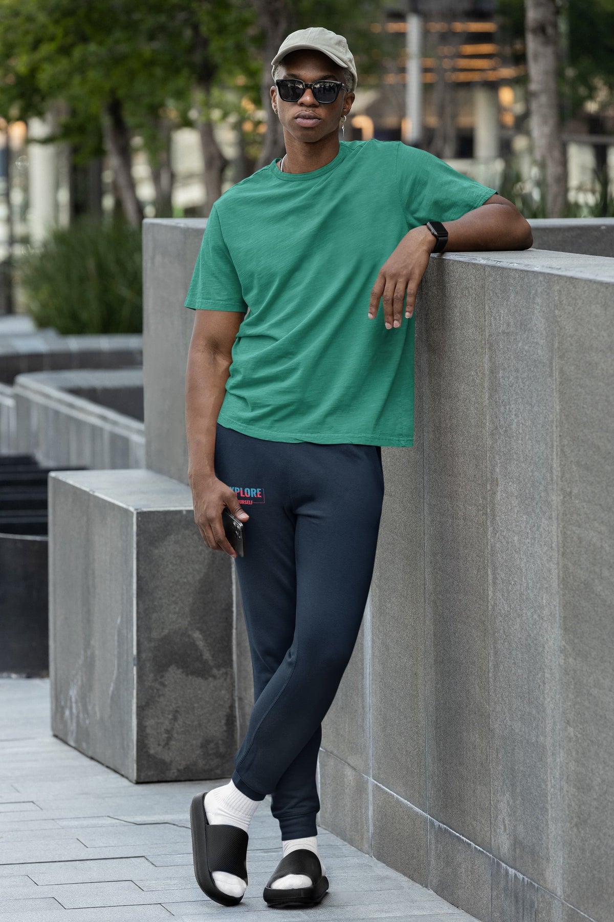 MENS NAVY BLUE JOGGERS