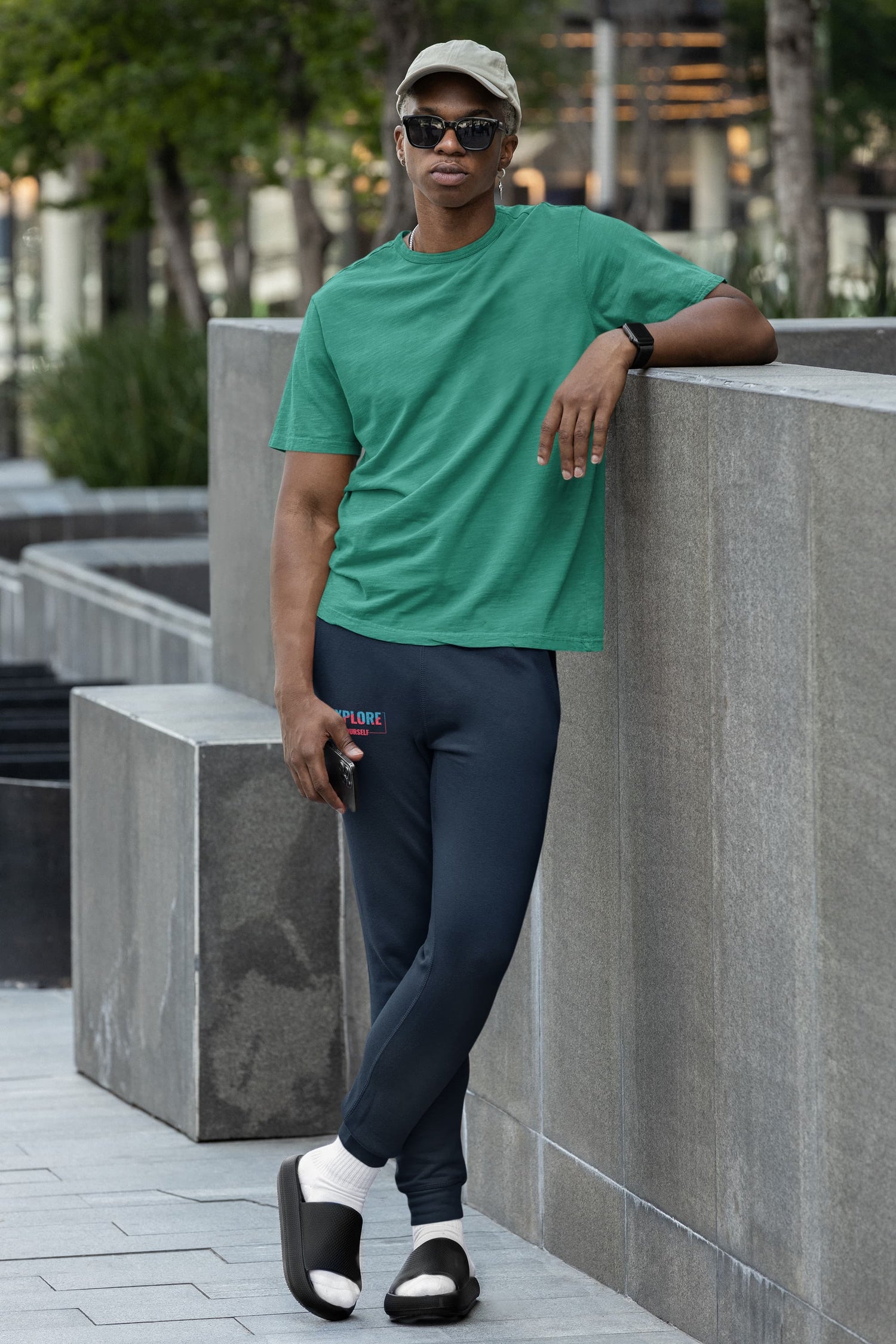 MENS NAVY BLUE JOGGERS 