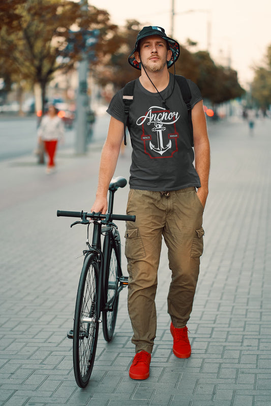 Men's Black Round Neck T-shirt