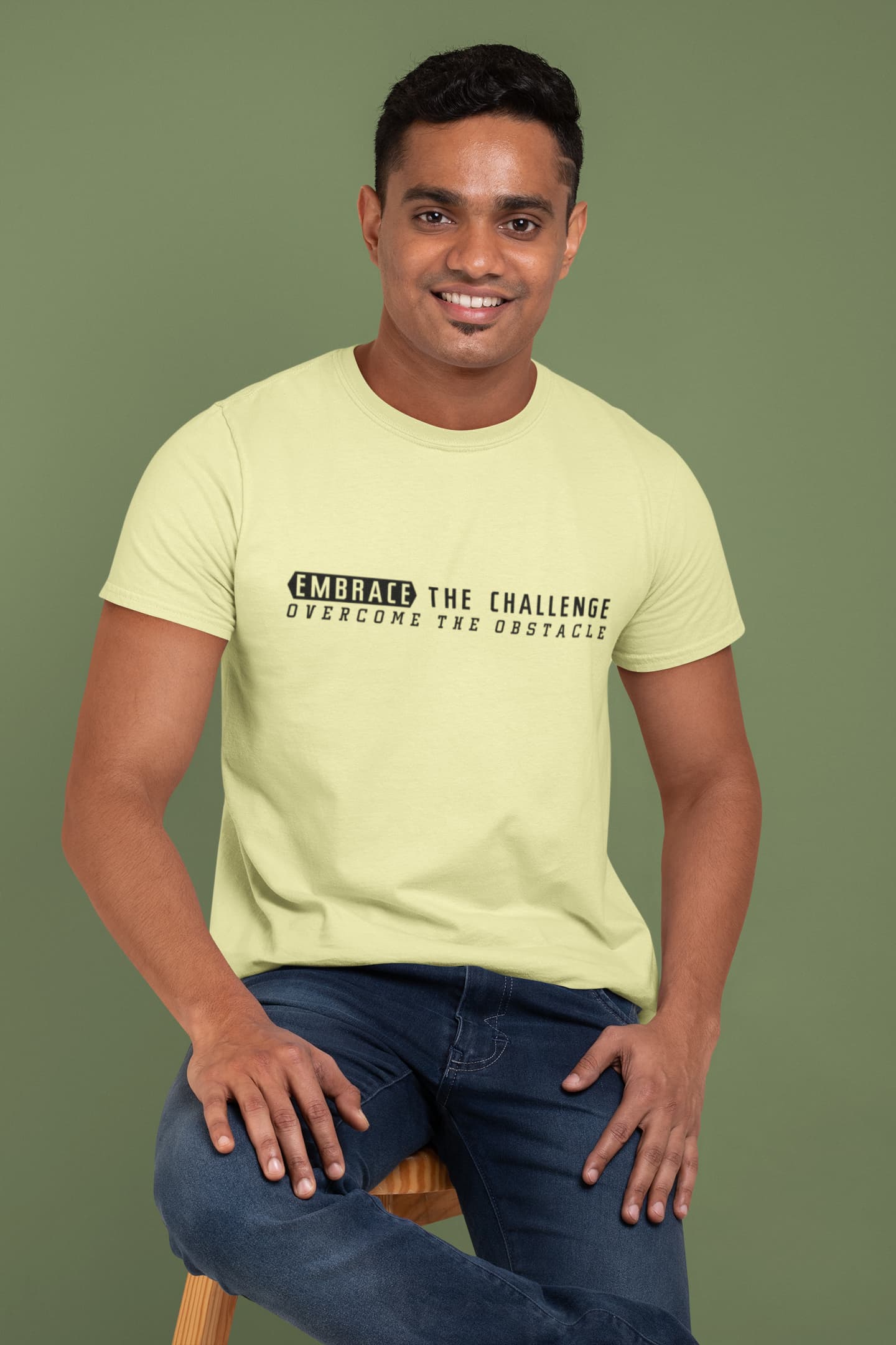 MENS BUTTER YELLOW ROUNDNECK T-SHIRT