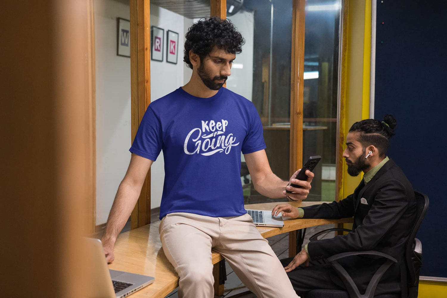 MENS ROYAL BLUE ROUNDNECK T-SHIRT