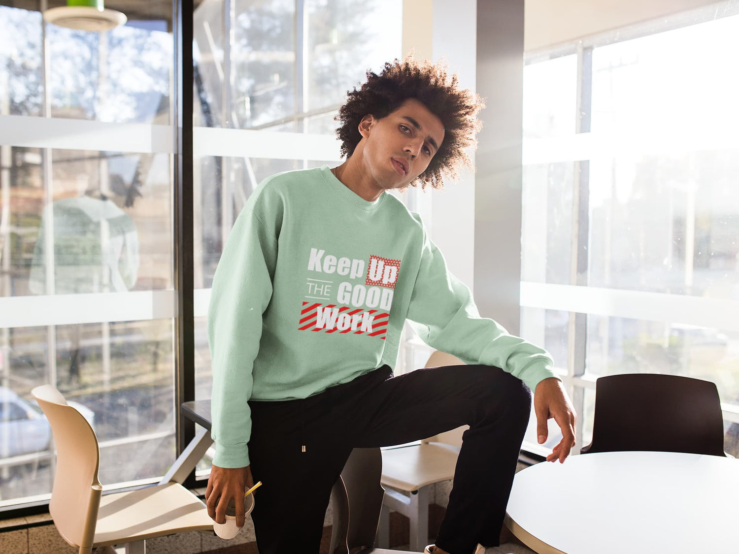 UNISEX MINT GREEN SWEATSHIRT