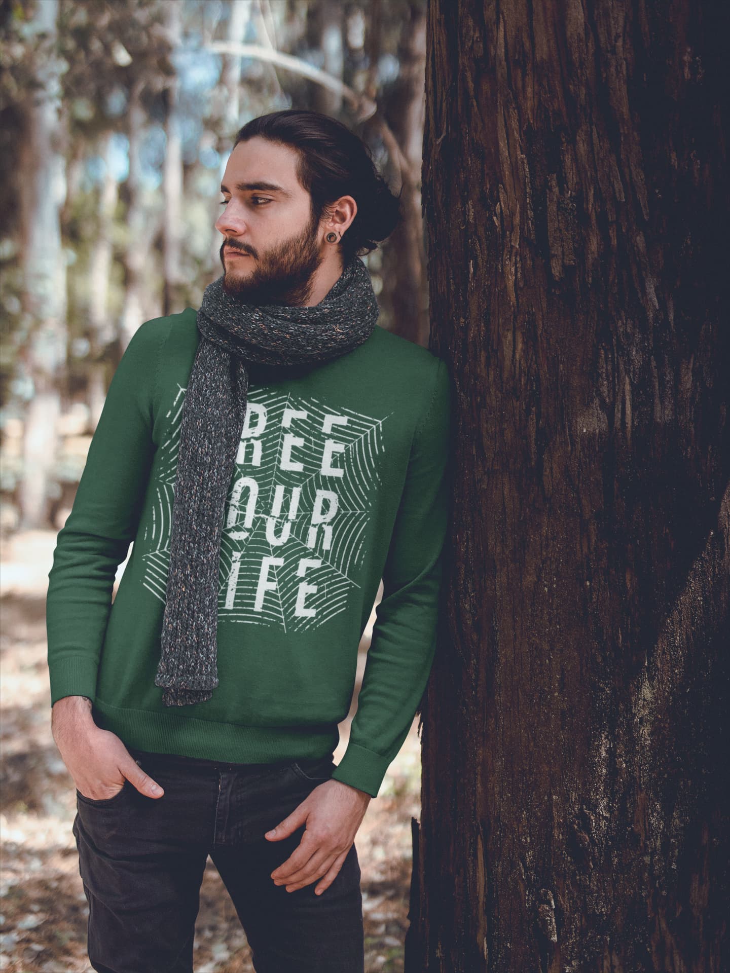 Men's Olive Green Sweatshirts