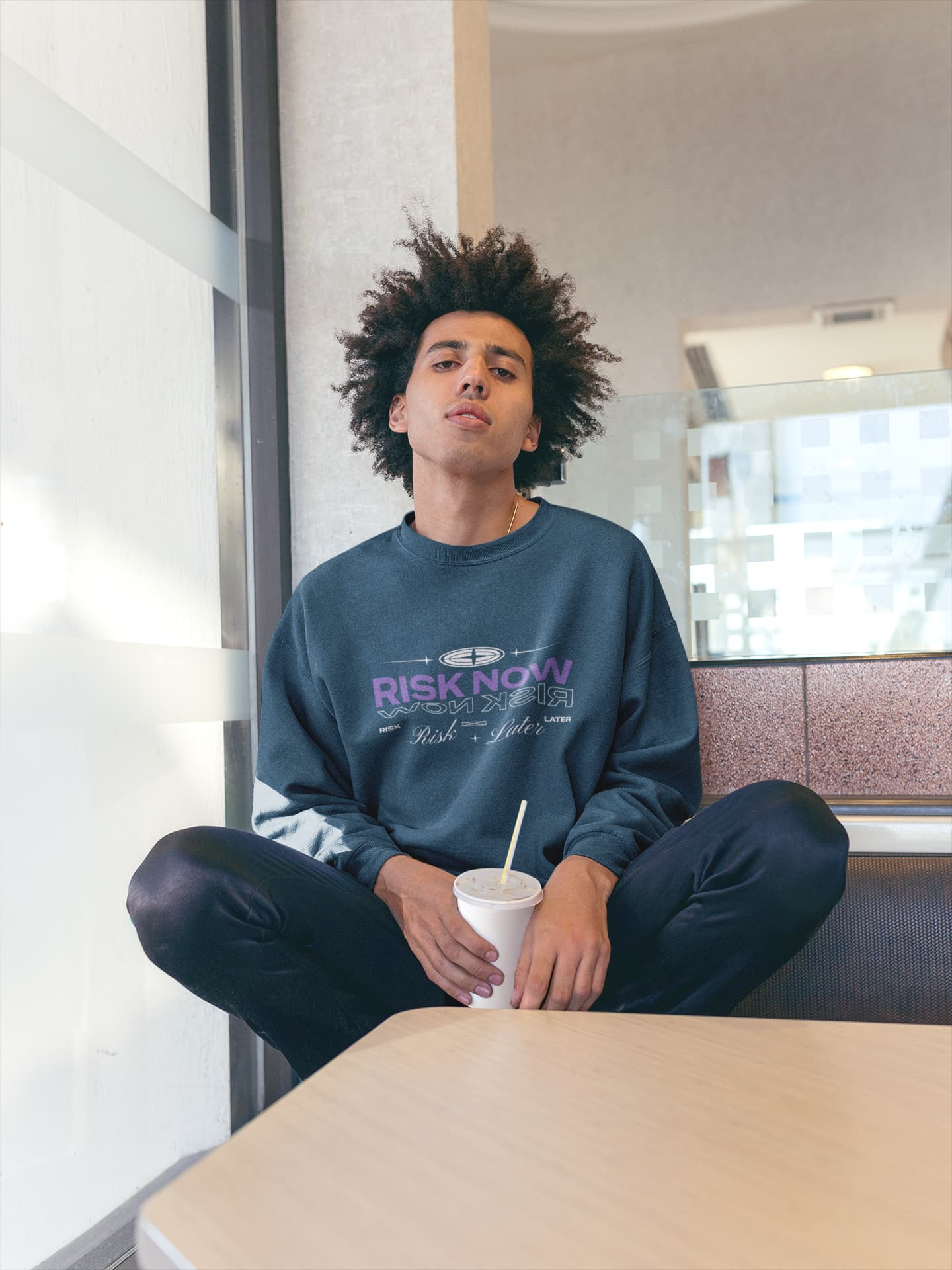 MENS NAVY BLUE SWEATSHIRT