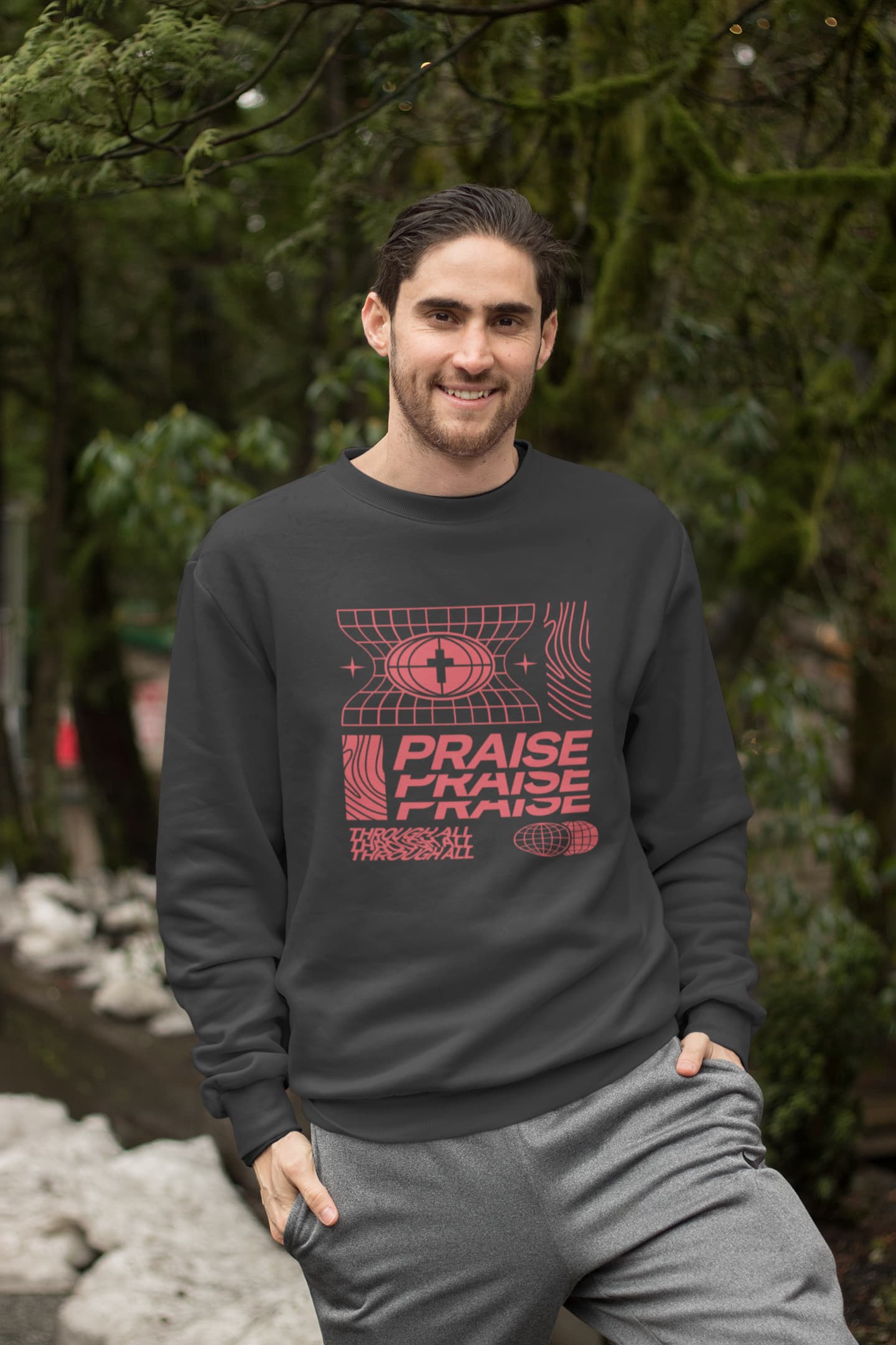 MENS BLACK SWEATSHIRT