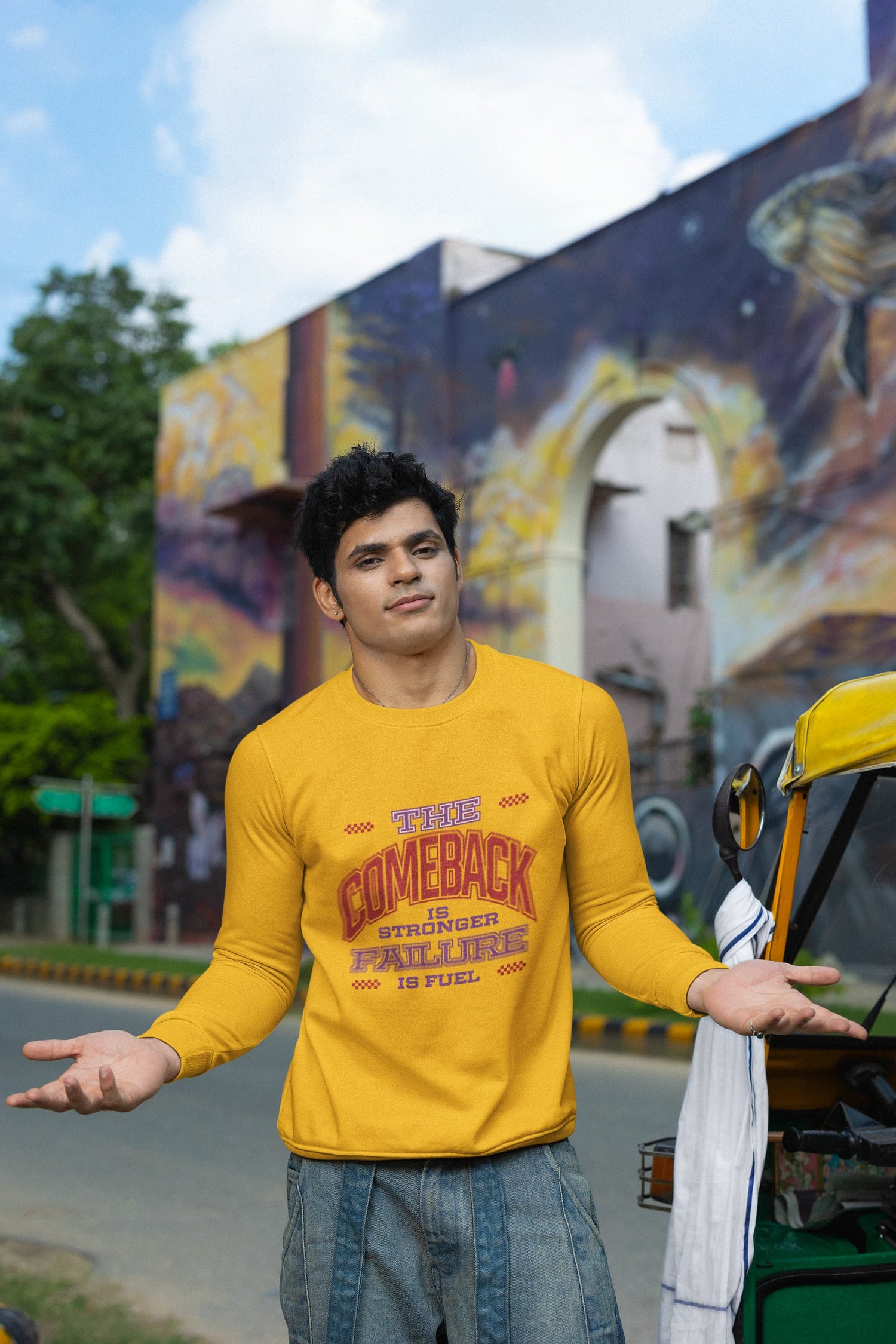 MENS GOLDEN YELLOW SWEATSHIRT