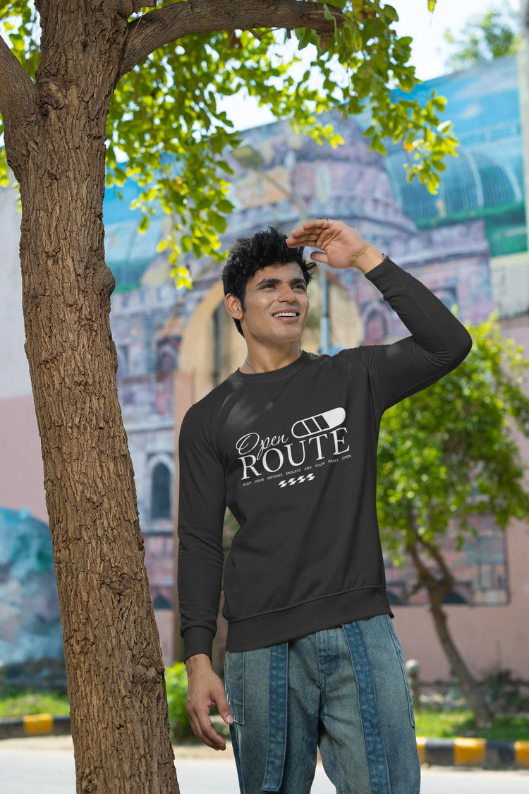 MENS BLACK SWEATSHIRT