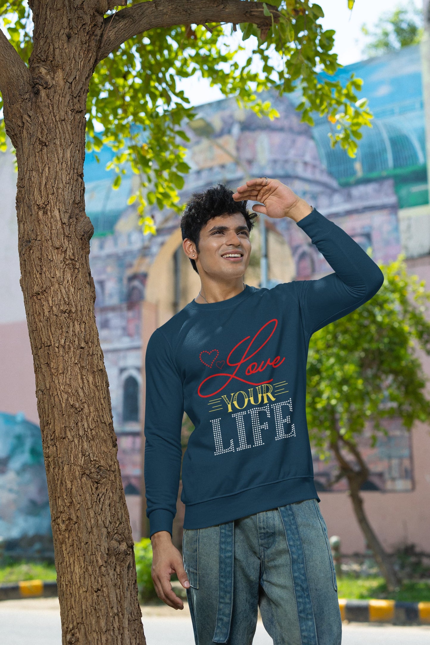 UNISEX NAVY BLUE SWEATSHIRT