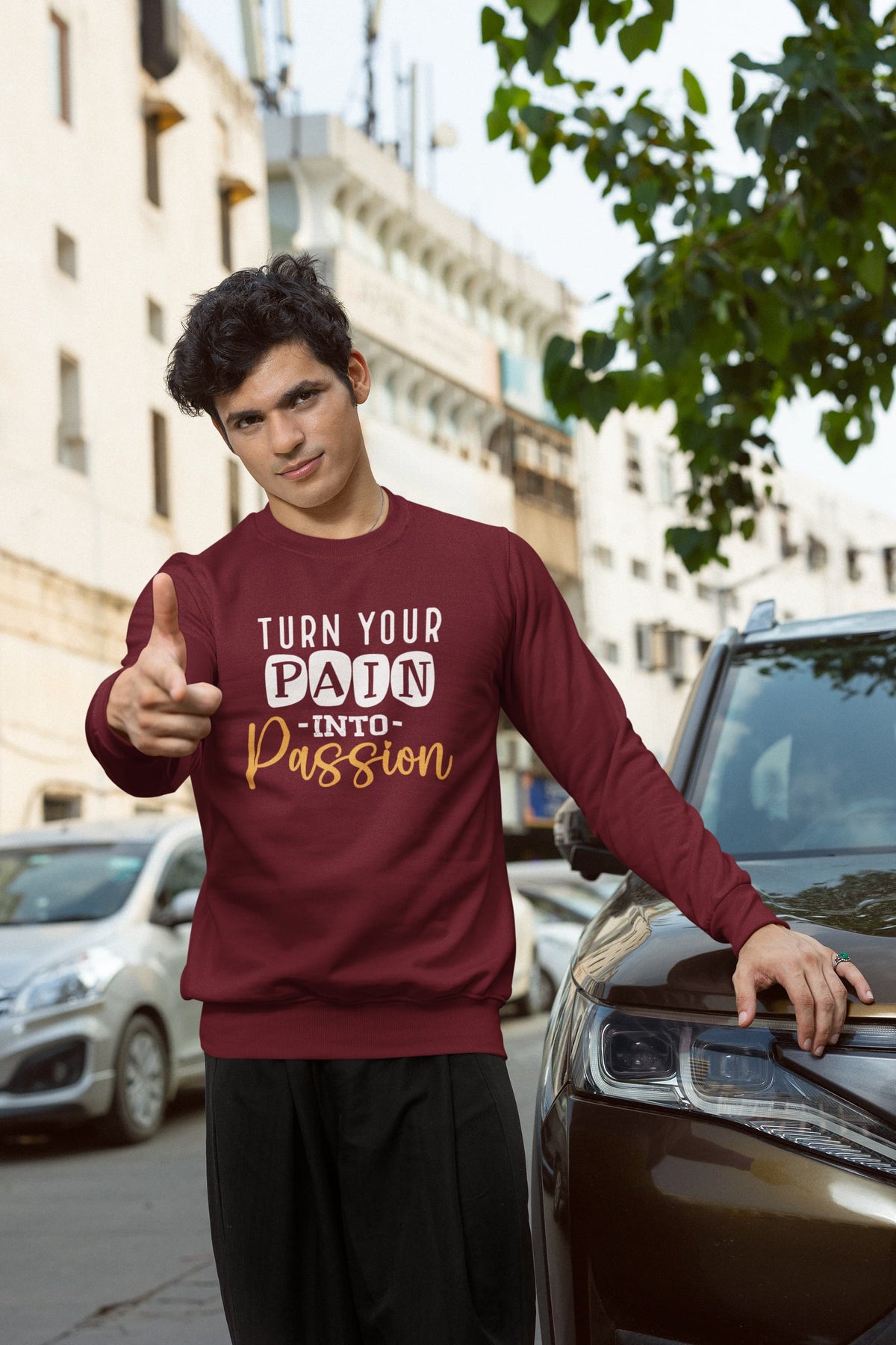 MENS MAROON SWEATSHIRT