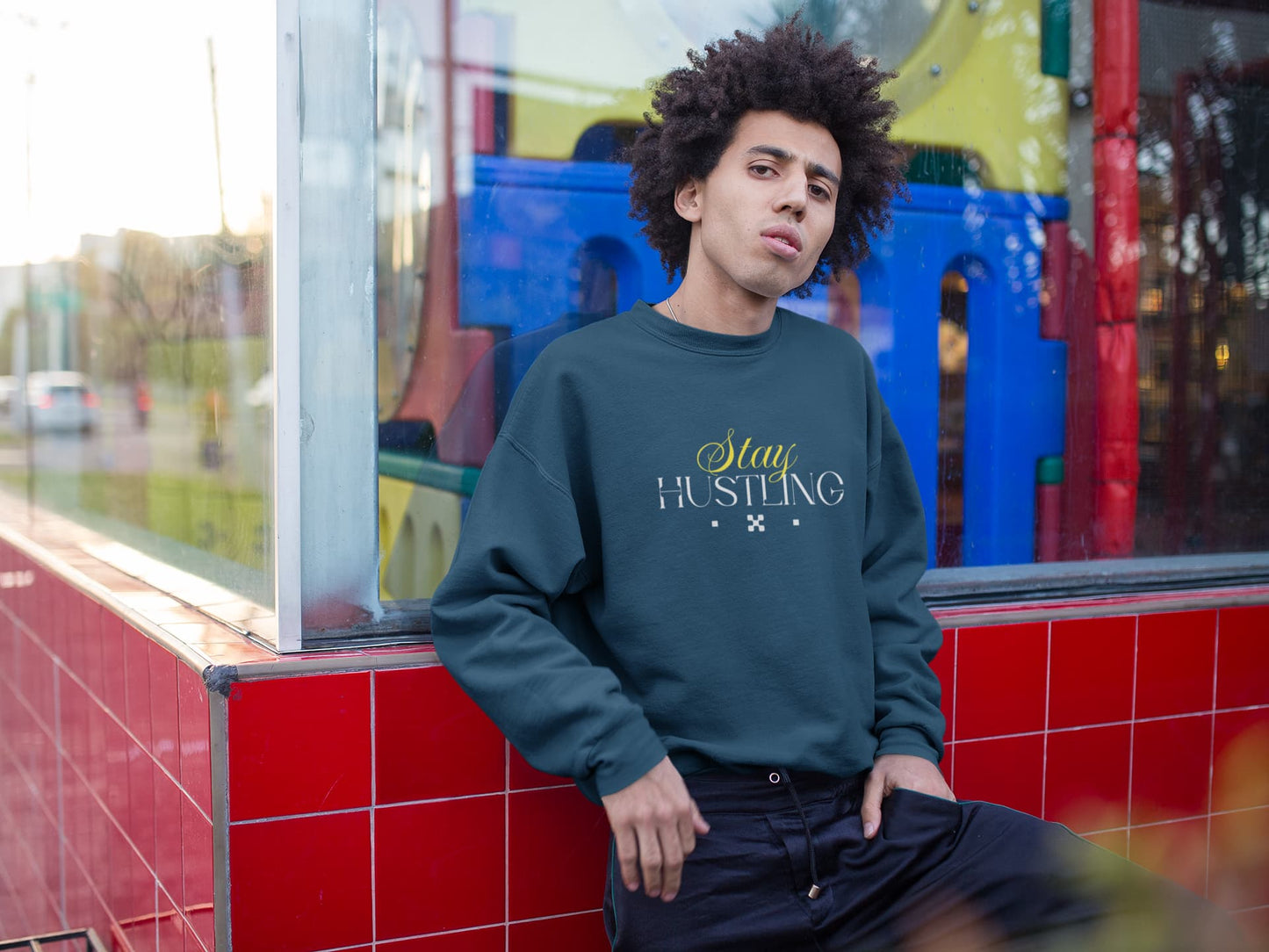 MENS NAVY BLUE SWEATSHIRT 
