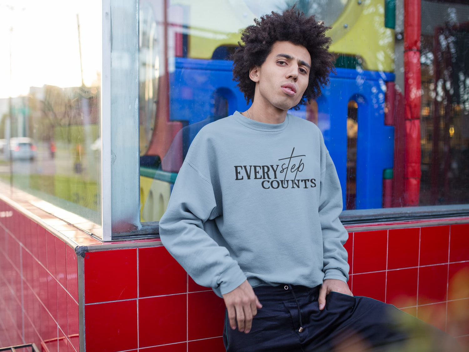 UNISEX BABY BLUE SWEATSHIRT