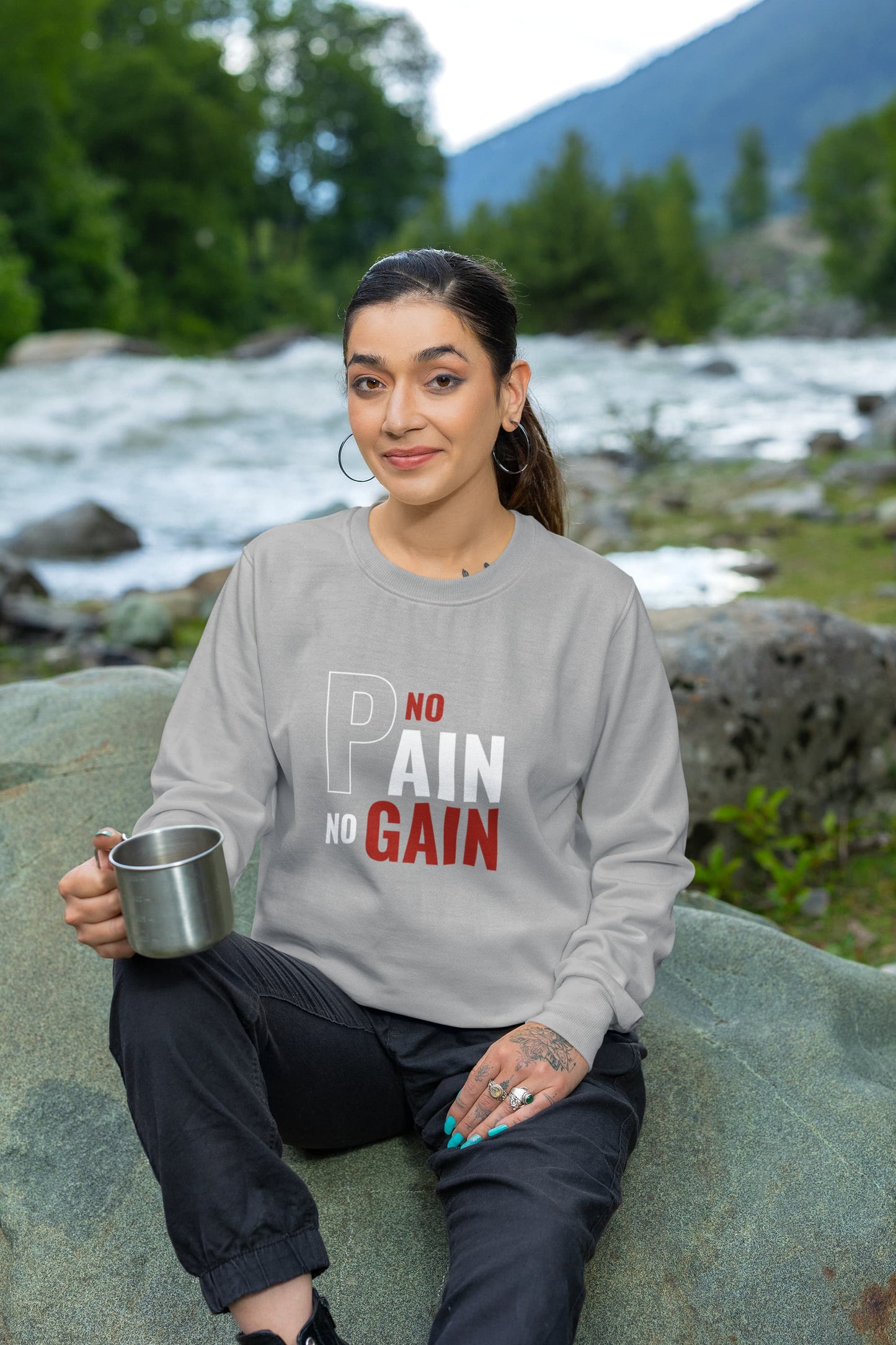 UNISEX MELANGE GREY SWEATSHIRT