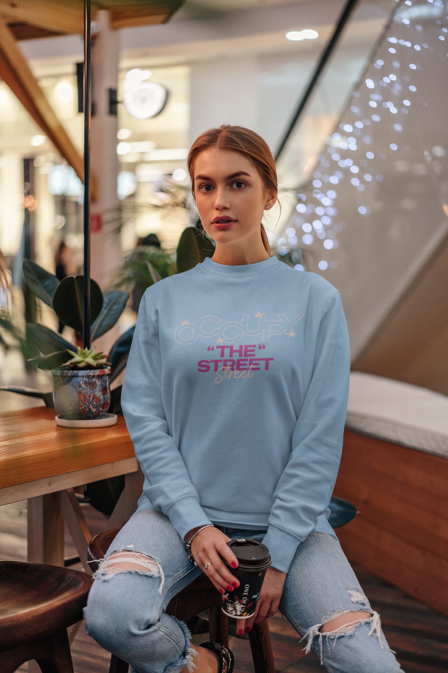 UNISEX BABY BLUE SWEATSHIRT