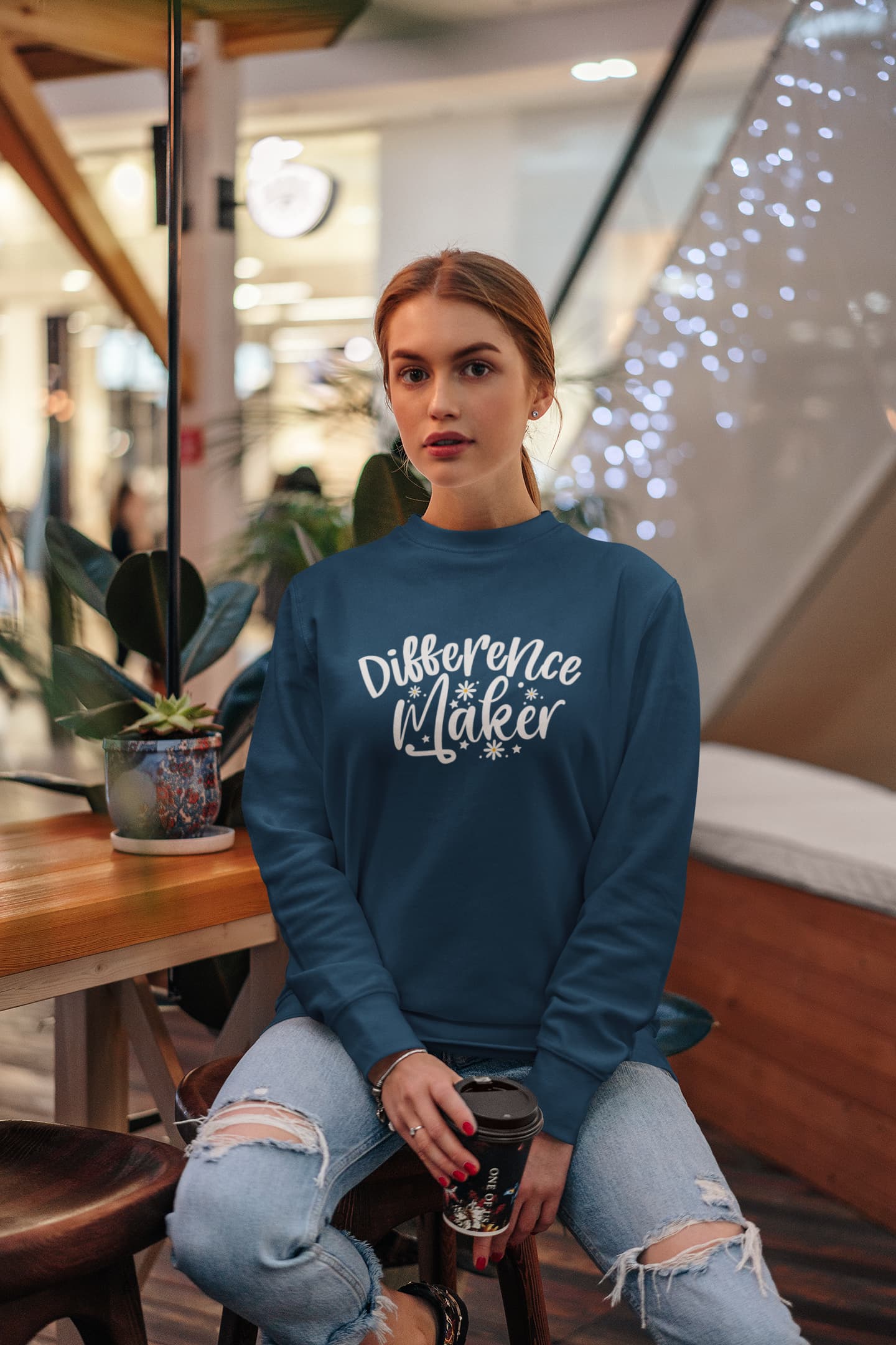 UNISEX NAVY BLUE SWEATSHIRT