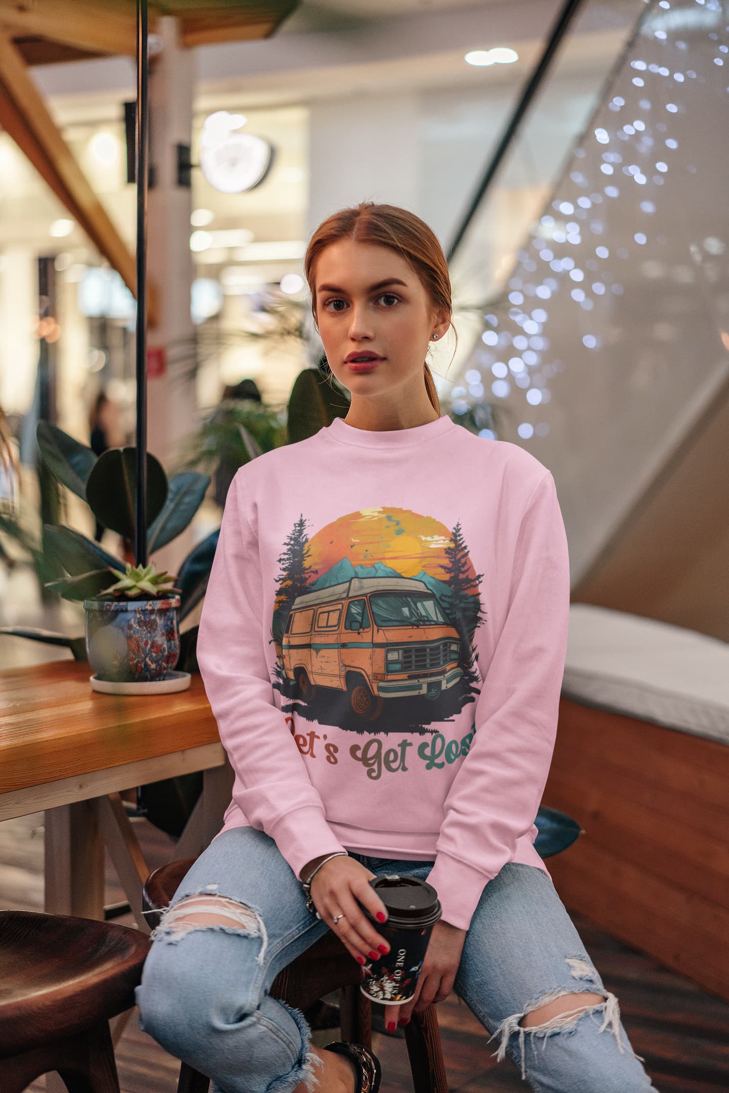 Women's Light Pink Sweatshirts