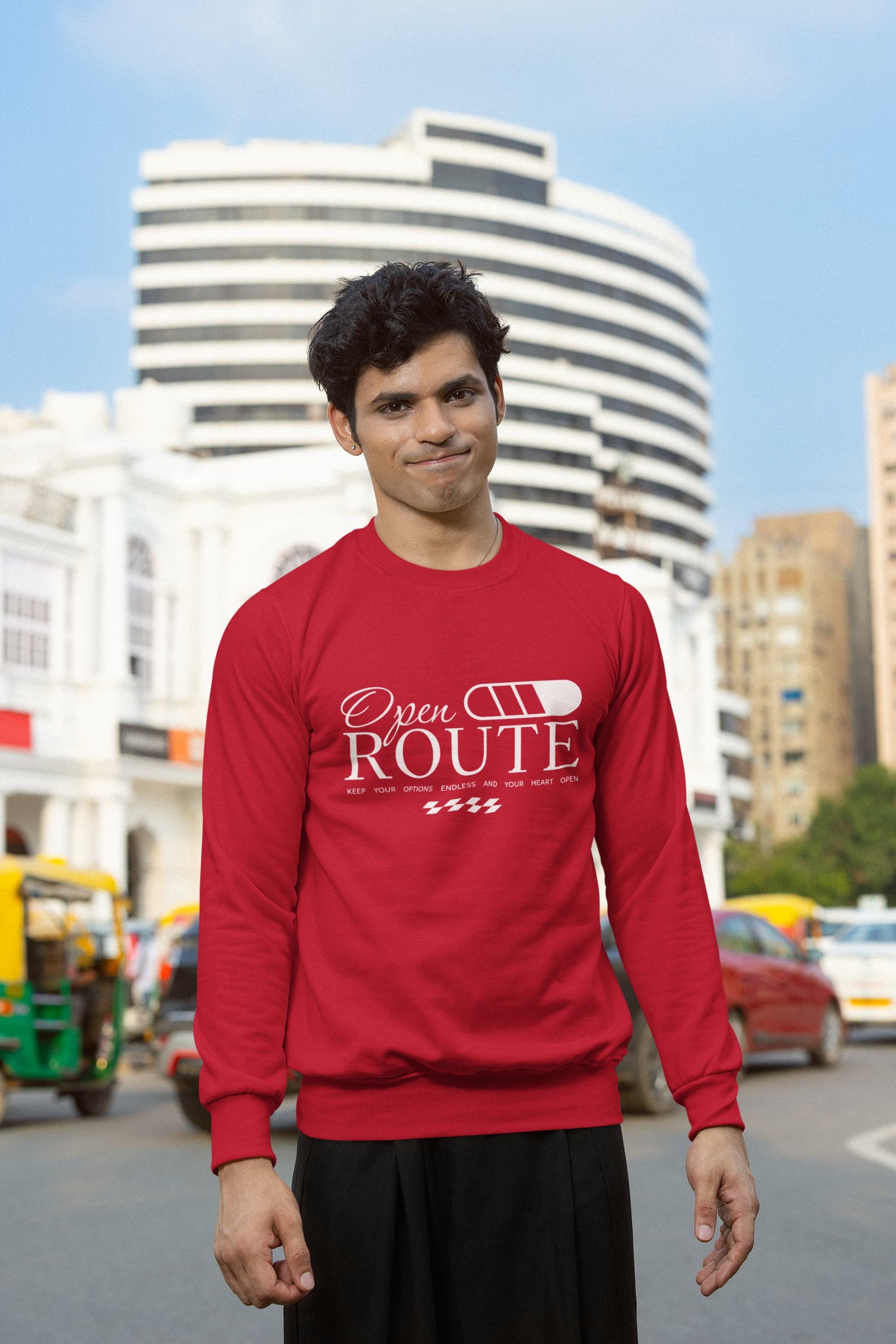 MENS RED SWEATSHIRT
