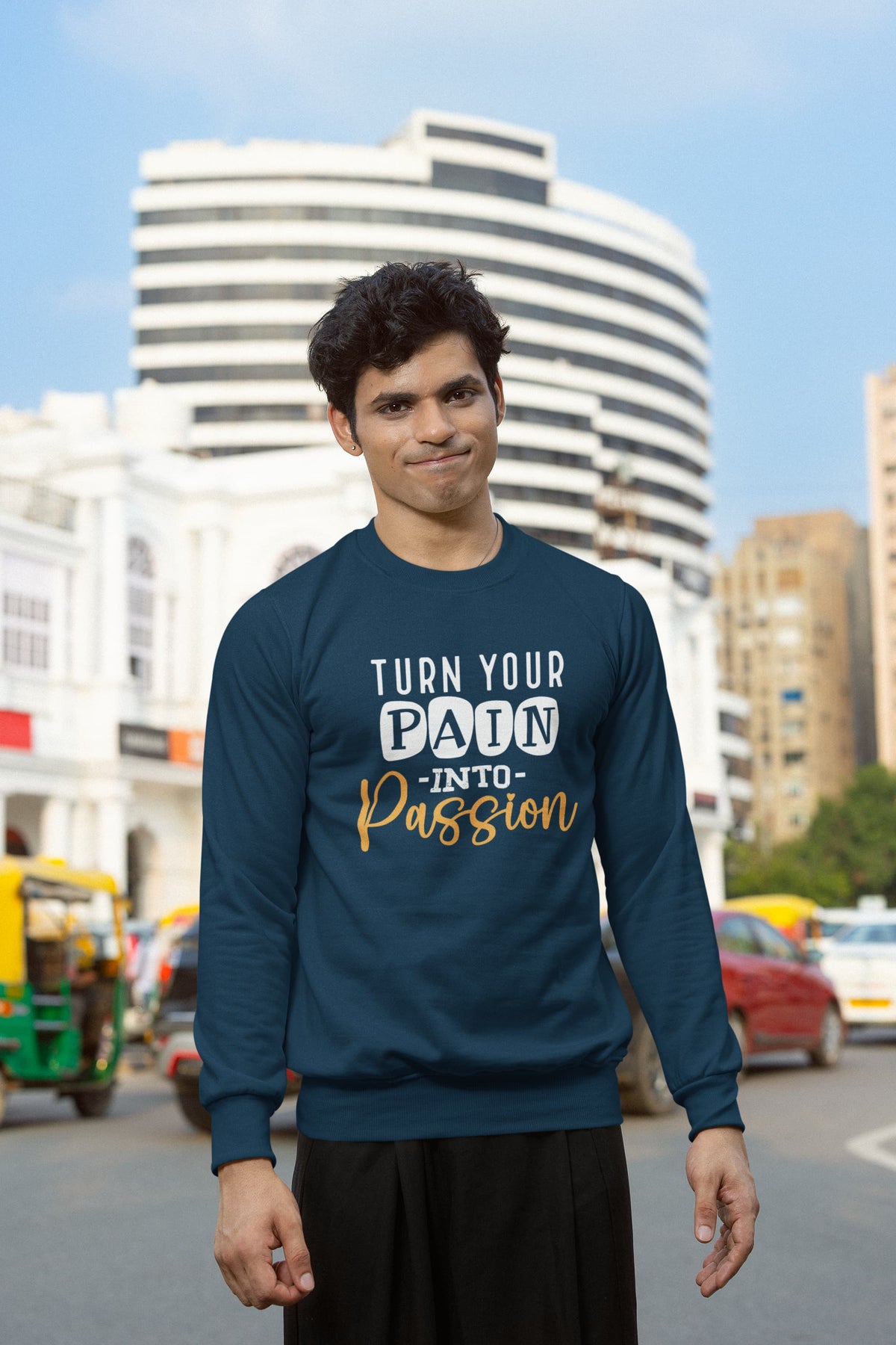 Karavirs® Passion Navy Blue sweatshirt for men India