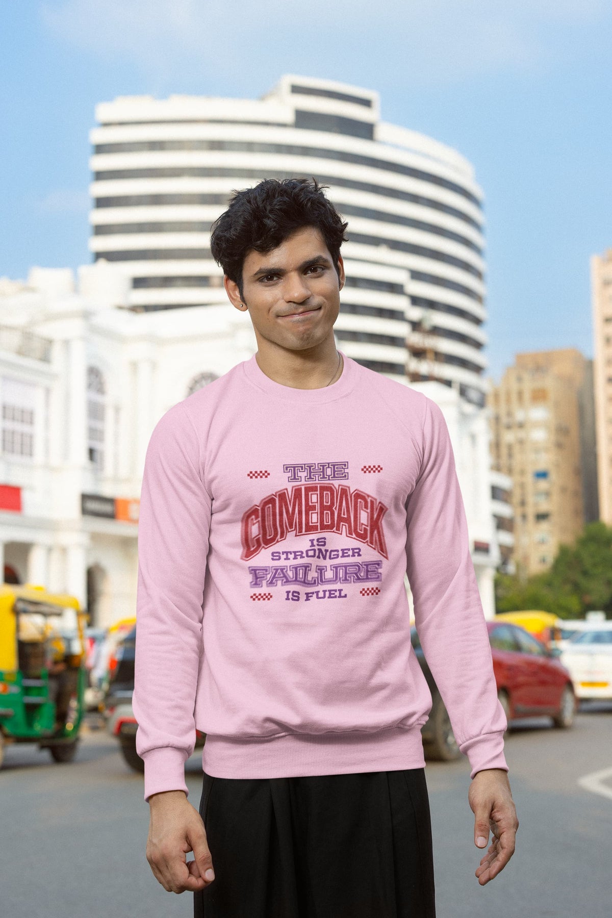 Karavirs® Expand Light Pink sweatshirt for men India