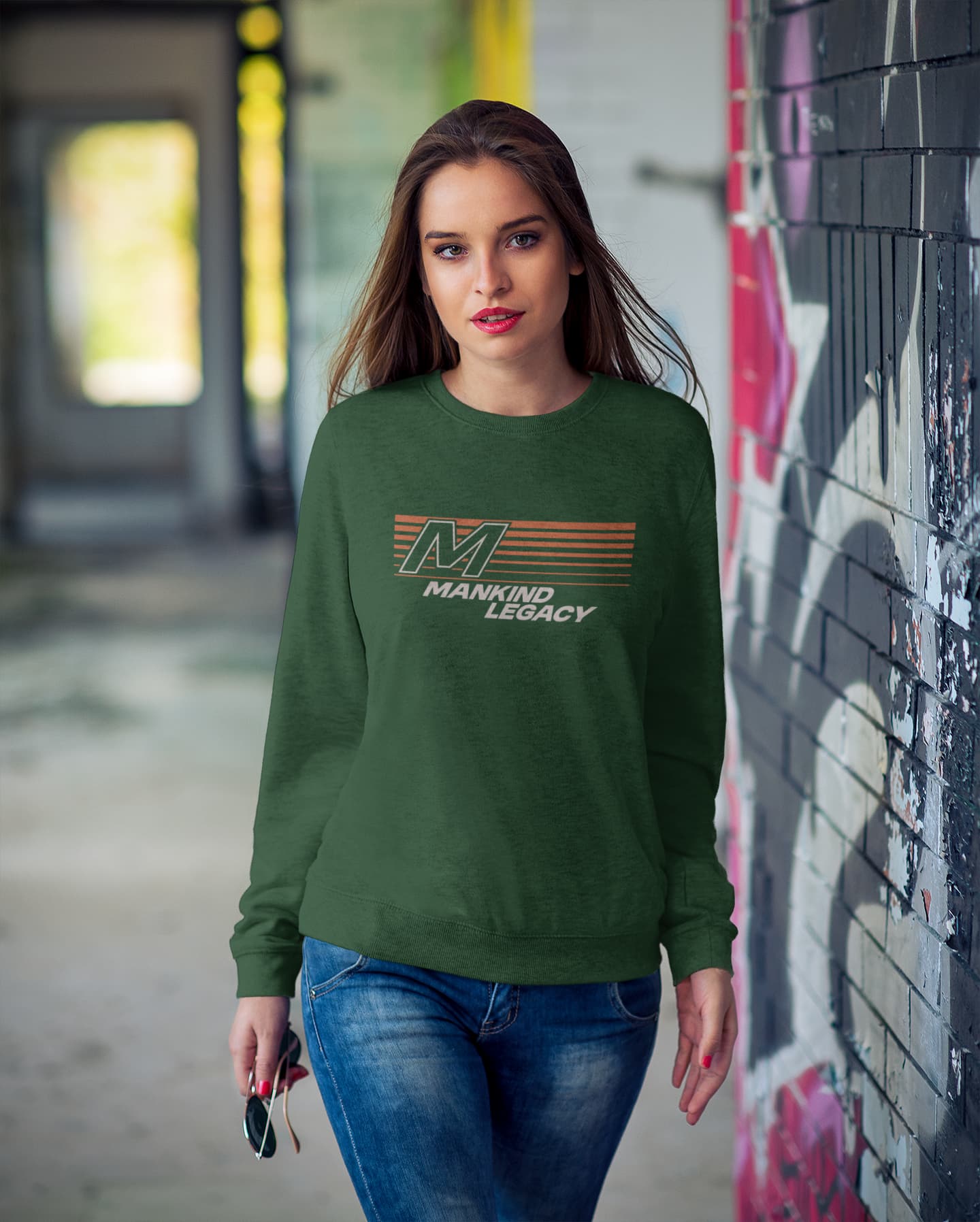 UNISEX OLIVE GREEN SWEATSHIRT