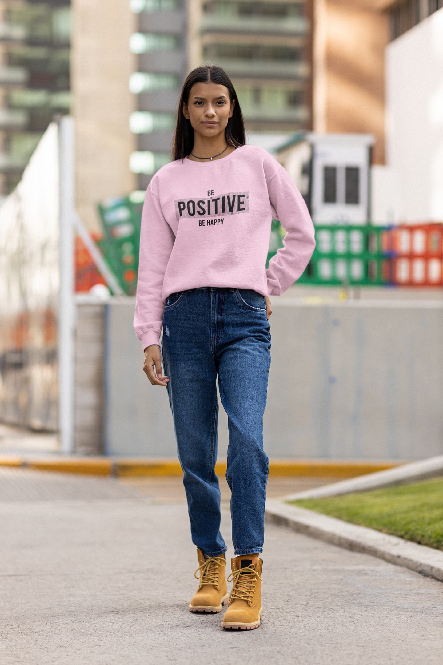 UNISEX LIGHT PINK SWEATSHIRT