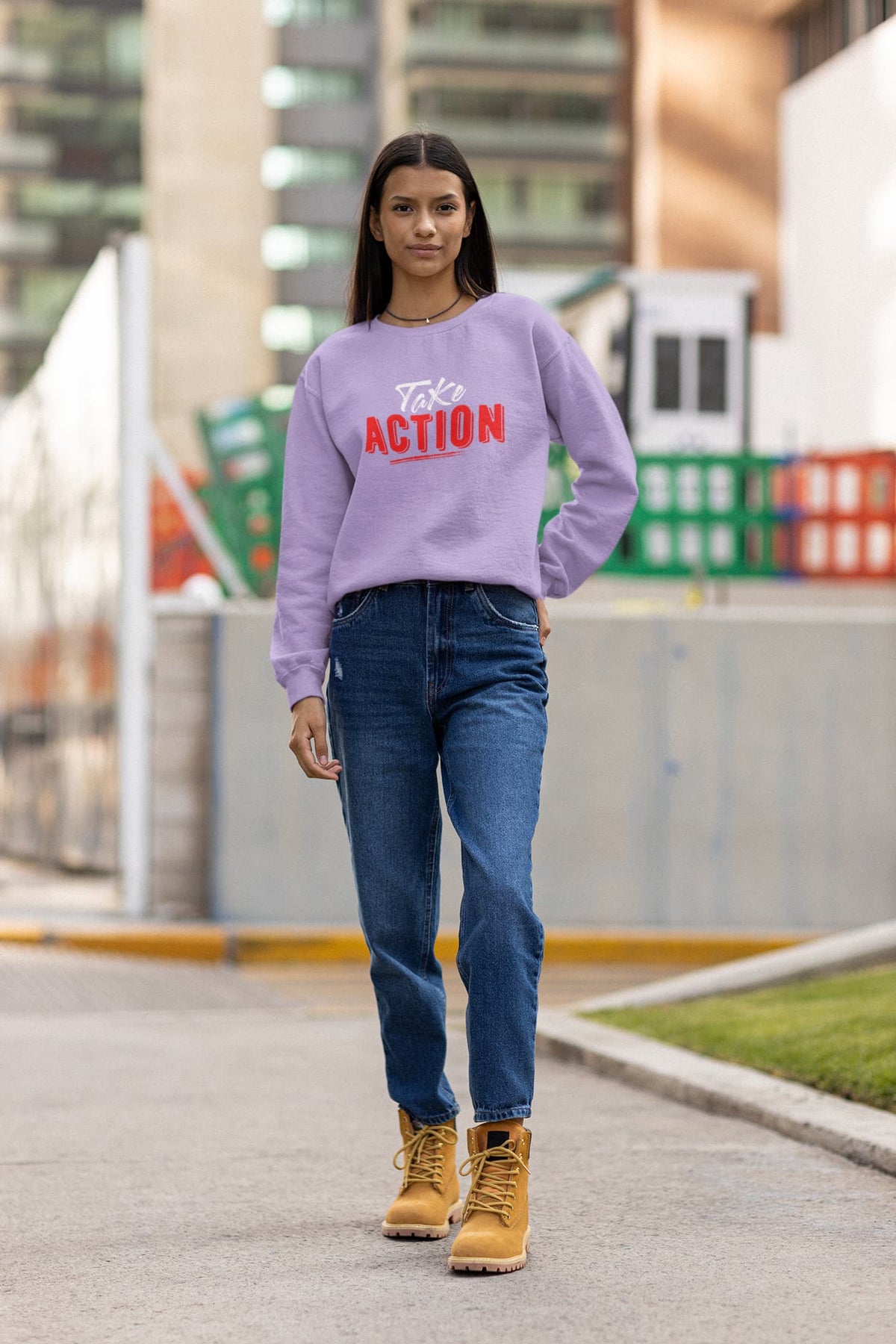 WOMENS IRIS LAVENDER SWEATSHIRT