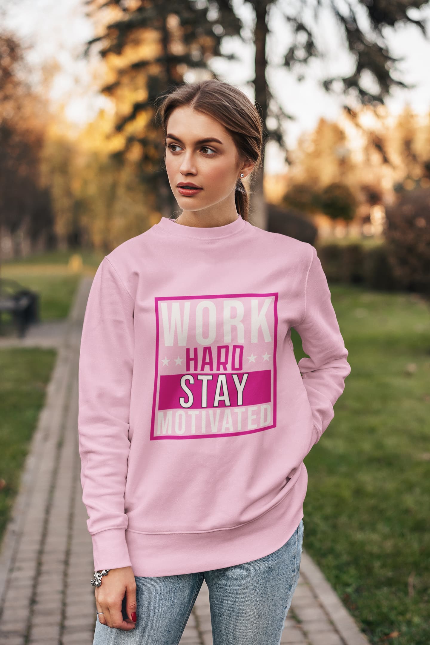 UNISEX LIGHT PINK SWEATSHIRT 