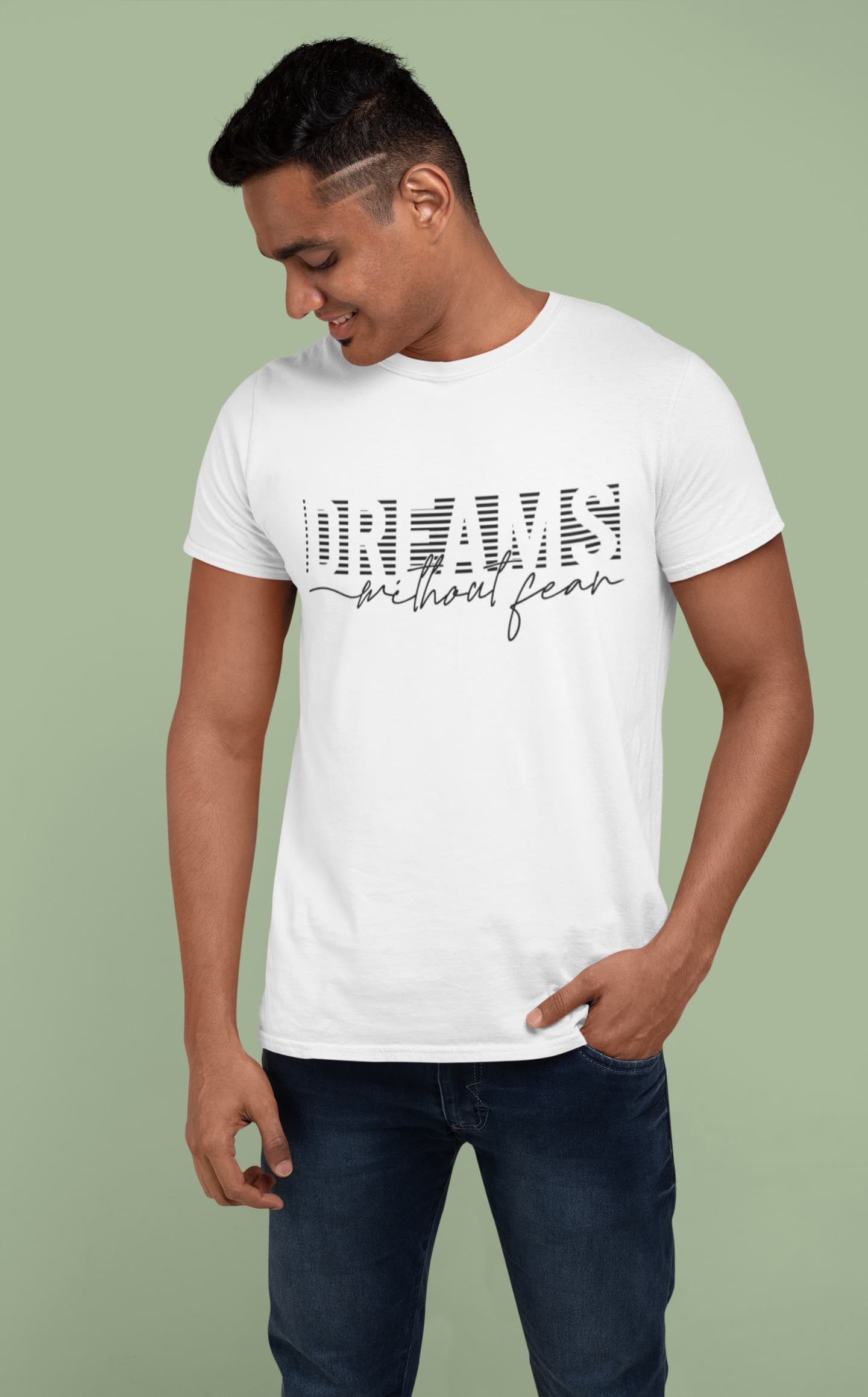 Men's White Round Neck T-shirts